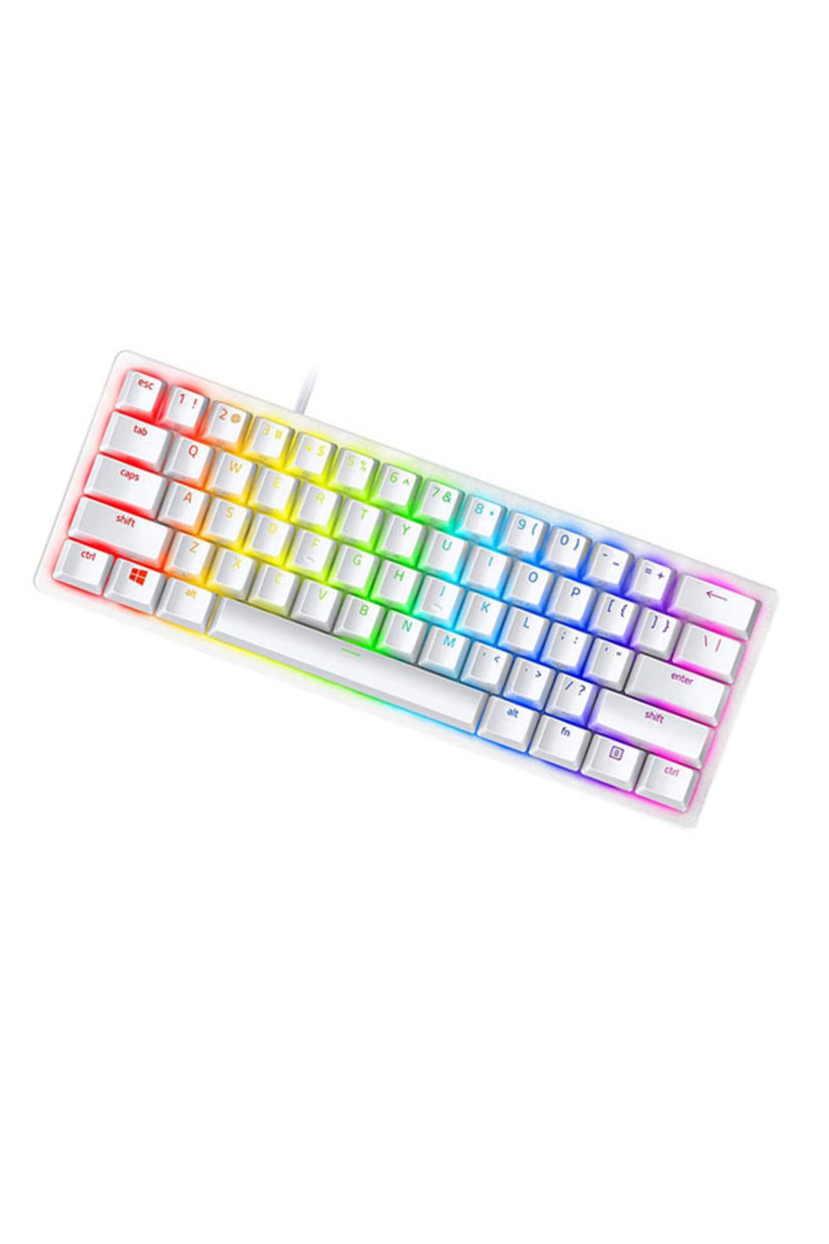 RAZER-Huntsman Mini 60% Gaming Keyboard with Clicky Purple Optical Switch - US - Mercury 8