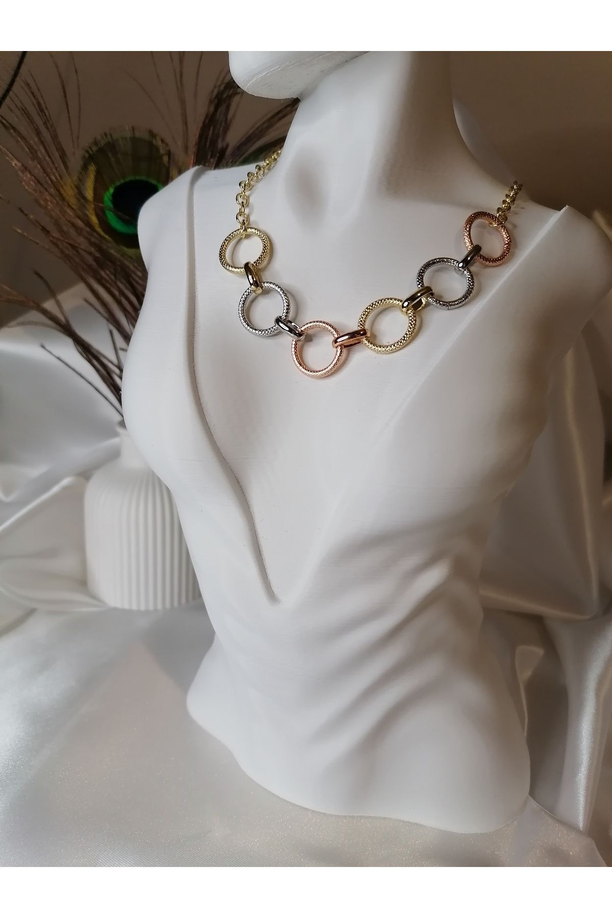 Lailis accessories 3 renk halka kolye