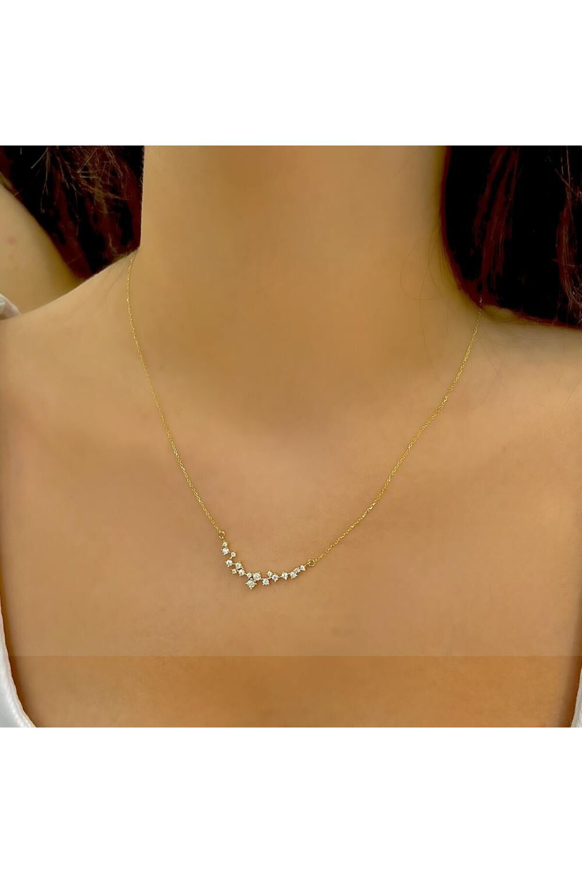 byBurak GOLD Taşlı Takımyıldızı Kolye – KLY1007