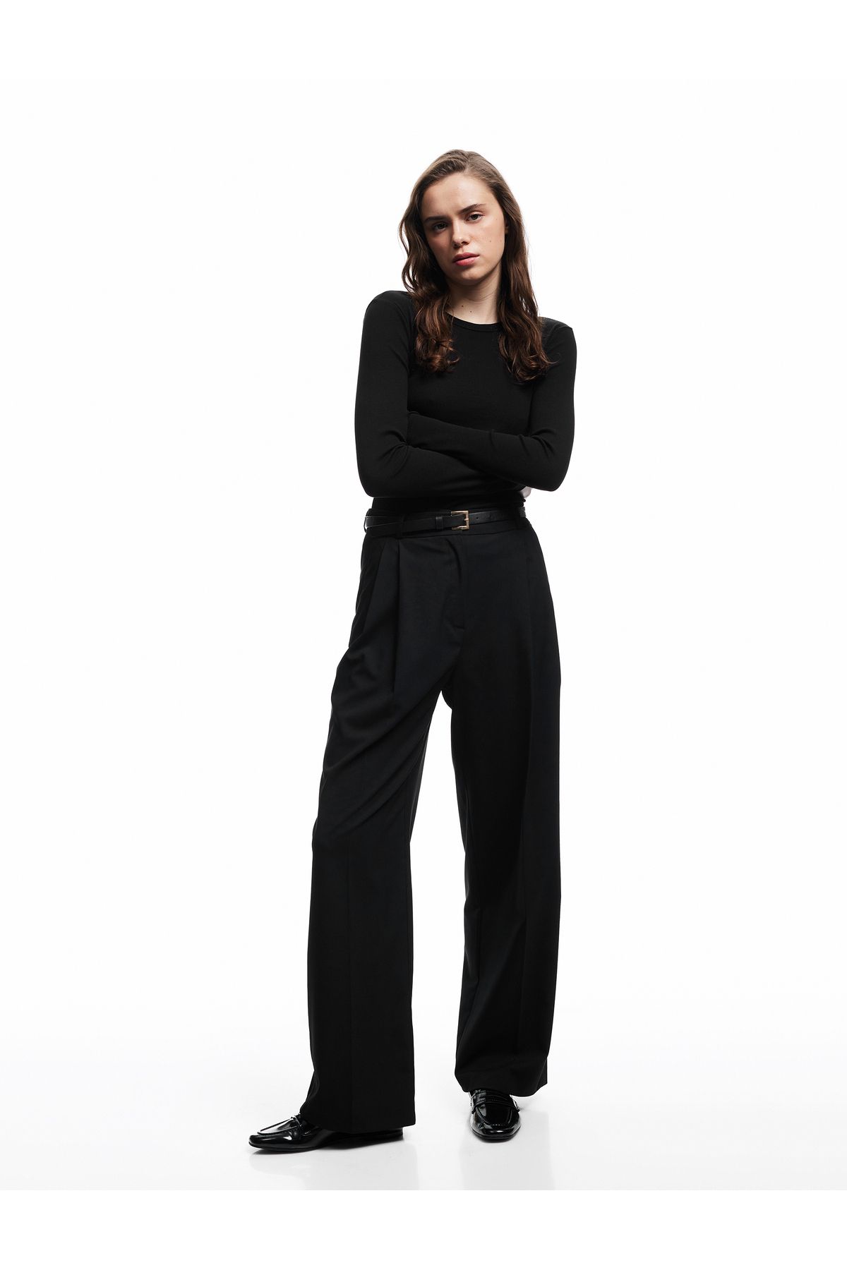Koton Pamuklu Slim Fit Kaşkorse Uzun Kollu Bisiklet Yaka Tişört