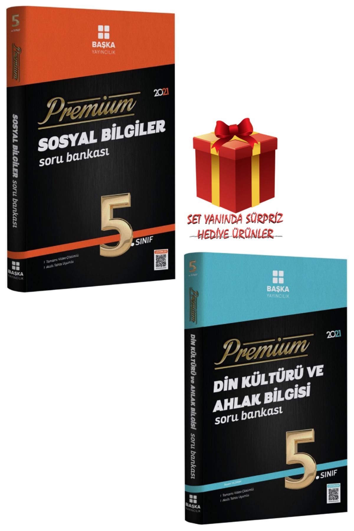 Başka Yayıncılık 5. Sınıf Sosyal Bilgiler Soru Bankası+Din Kültürü ve Ahlak Bilgisi Soru Bankası+Hediye