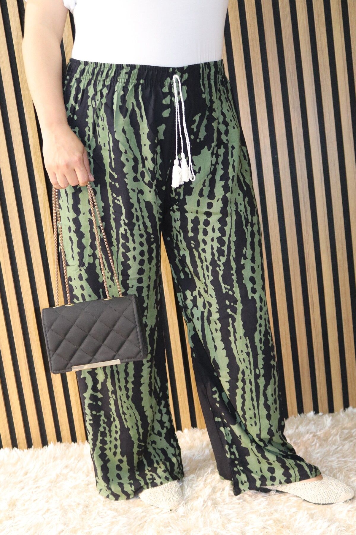 MODA Renkli Dokuma Pantolon / Pantolon Etek