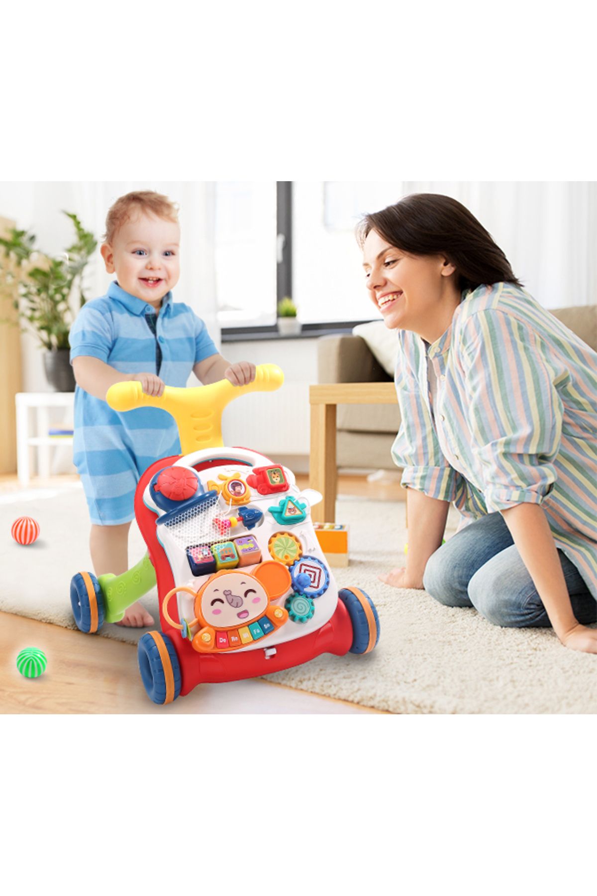 ideal STORE-Baby Elephant 3 in 1 walker IdealStore, Equipped with a removable interactive panel, It can 4