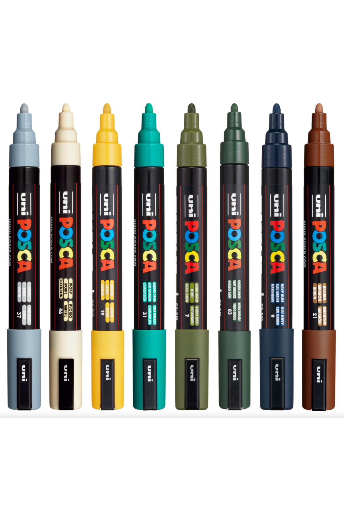 Posca PC-5M 1.8-2.5mm Marker Acrylic Paint Pen 8-Piece World Colors Set