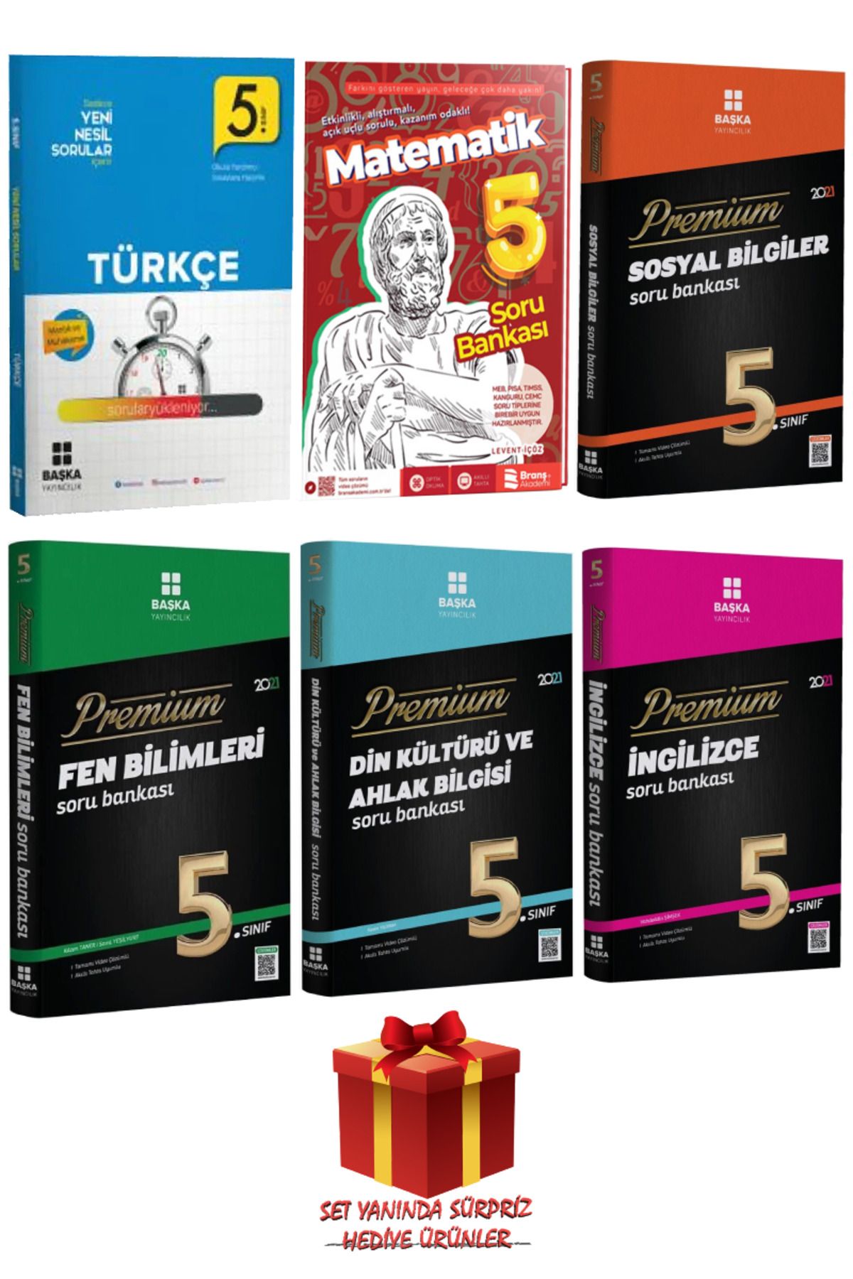 Başka Yayıncılık 5.Sınıf Türkçe+Matematik+Sosyal Bilgiler+Fen Bilimleri+Din Kültürü ve Ahlak Bilgisi+İngilizce Soru B