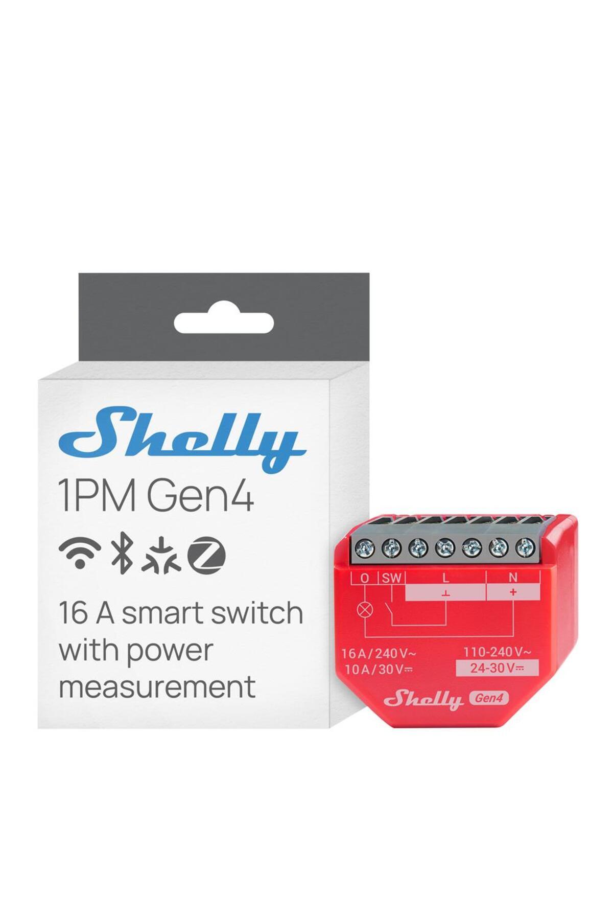 Shelly 1PM Gen4 Enerji Ölçümlü 16A Akıllı Röle
