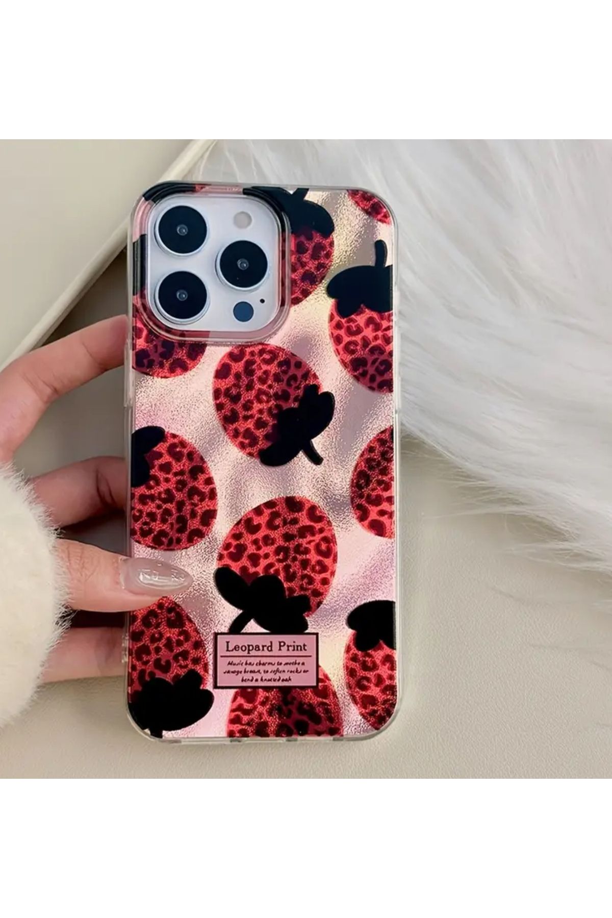 FİŞNEİLETİŞİM İPHONE 15 PROMAX UYUMLU DESENLİ HOLOGRAMLI KILIF