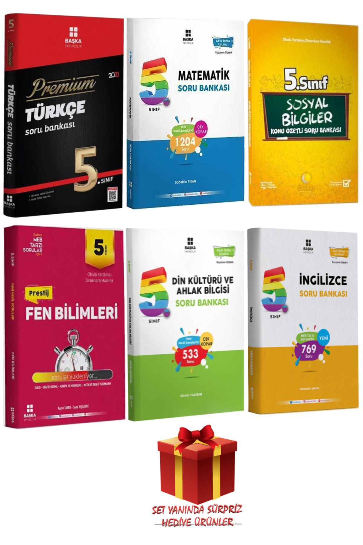 Başka Yayıncılık 5.Sınıf Türkçe+Matematik+Sosyal Bilgiler+Fen Bilimleri+Din Kültürü ve Ahlak Bilgisi+İngilizce Soru B