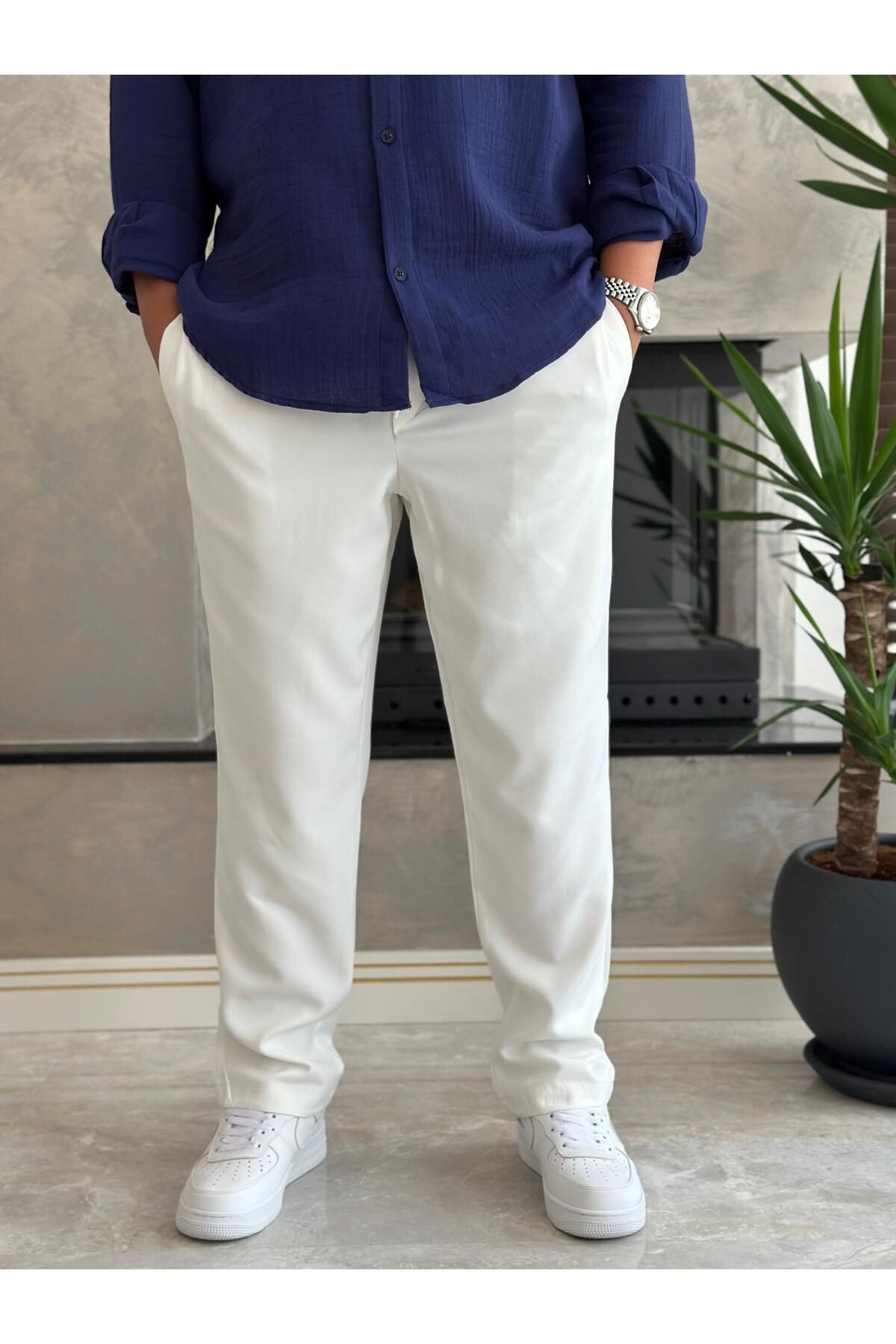 ECARTS Erkek Regular Fit Premium Chino Pantolon Taş Eca013