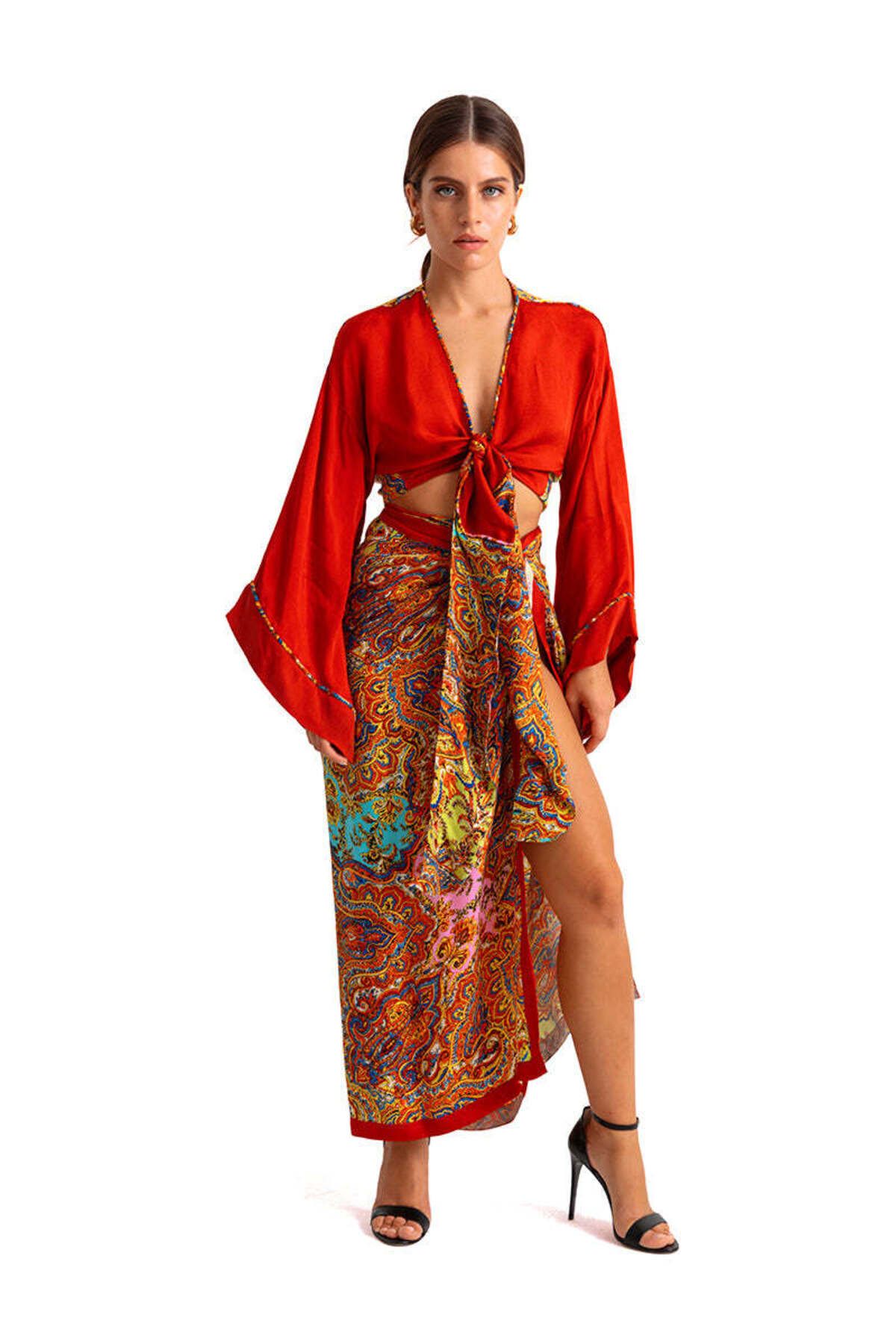 Movom POPPY TIE FRONT BLOUSE