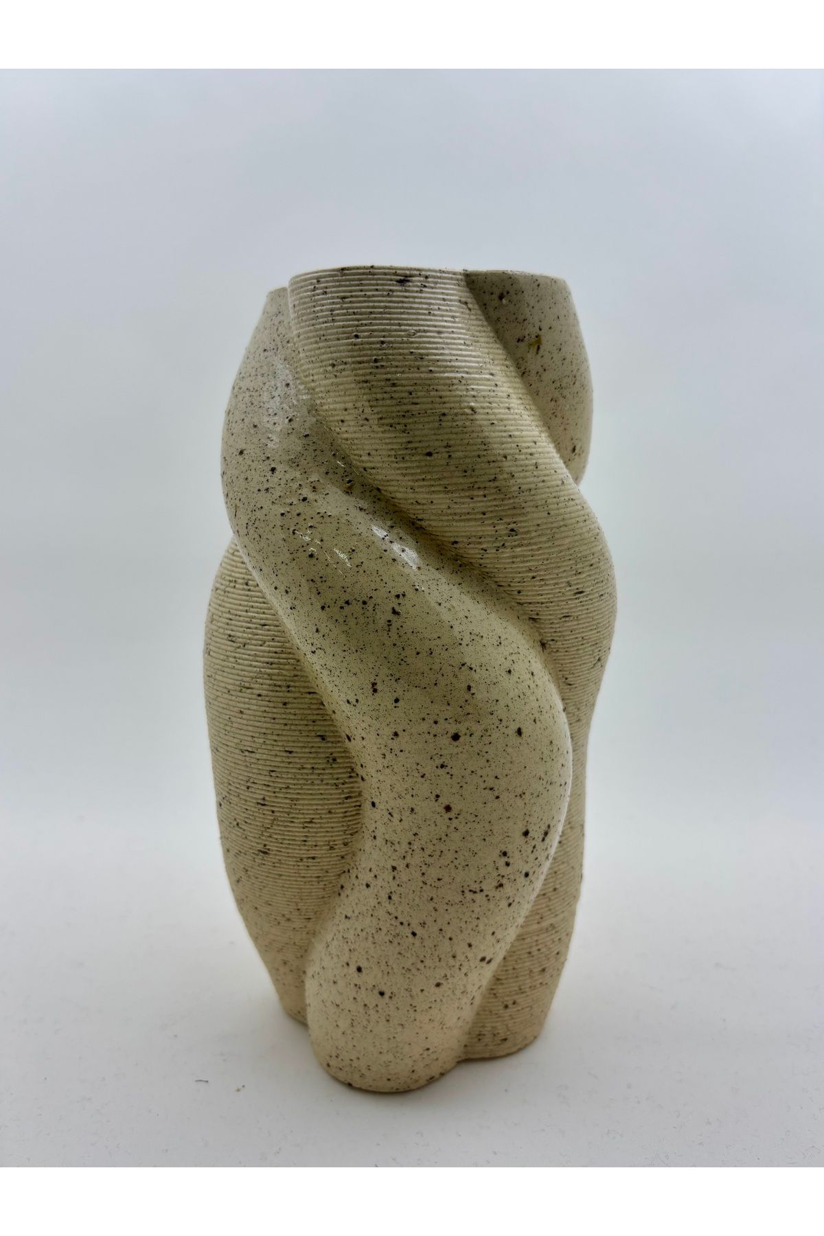 creamic studio Organik Spiral Vazo 22x8 | Creamic Studio