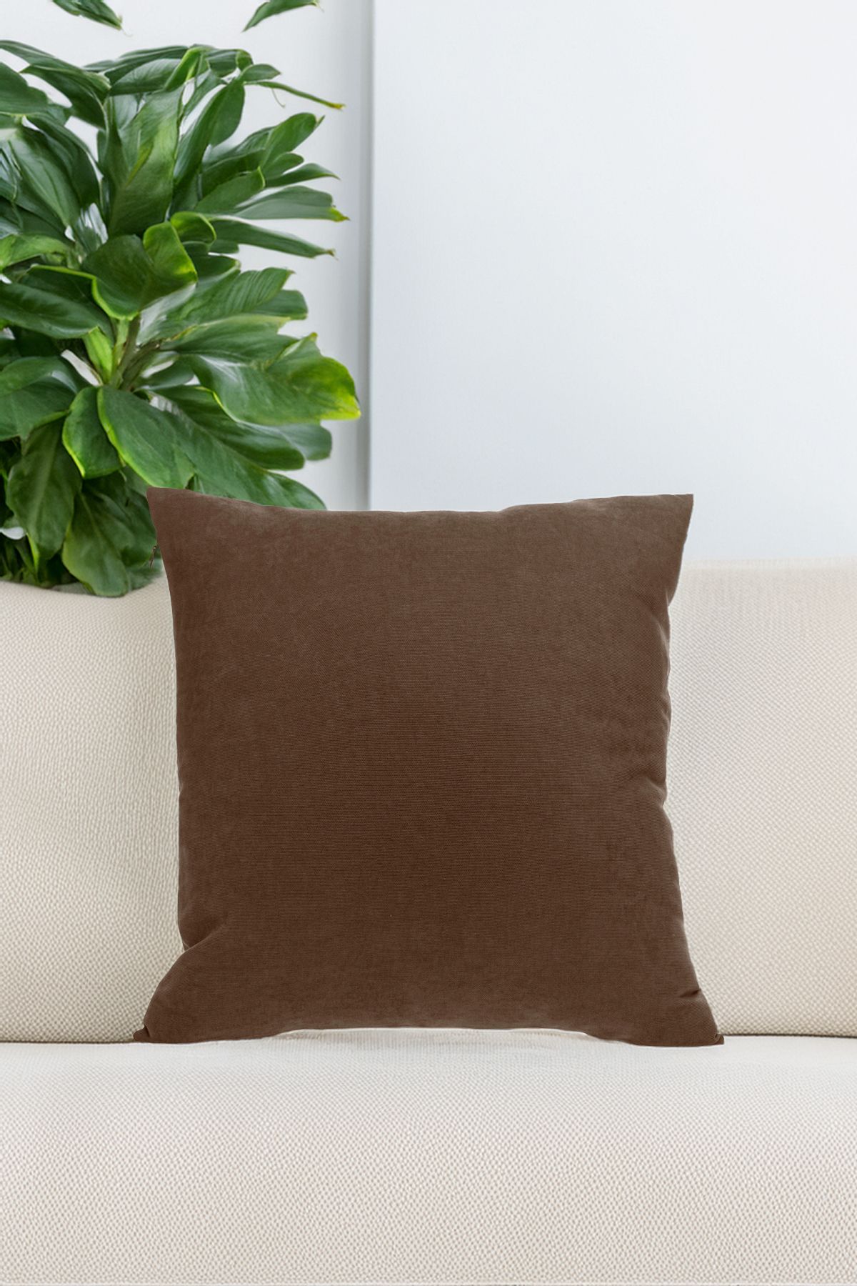 ÖZENEV-Panoroma Coffee Plain Plain Throw Pillow Case Suitable for Punch (Punch) Processing Decorative Pillow Case 45X45 6