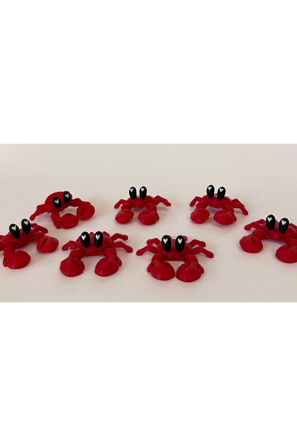 3DFigurika Kırmızı Sevimli 3D Yengeç