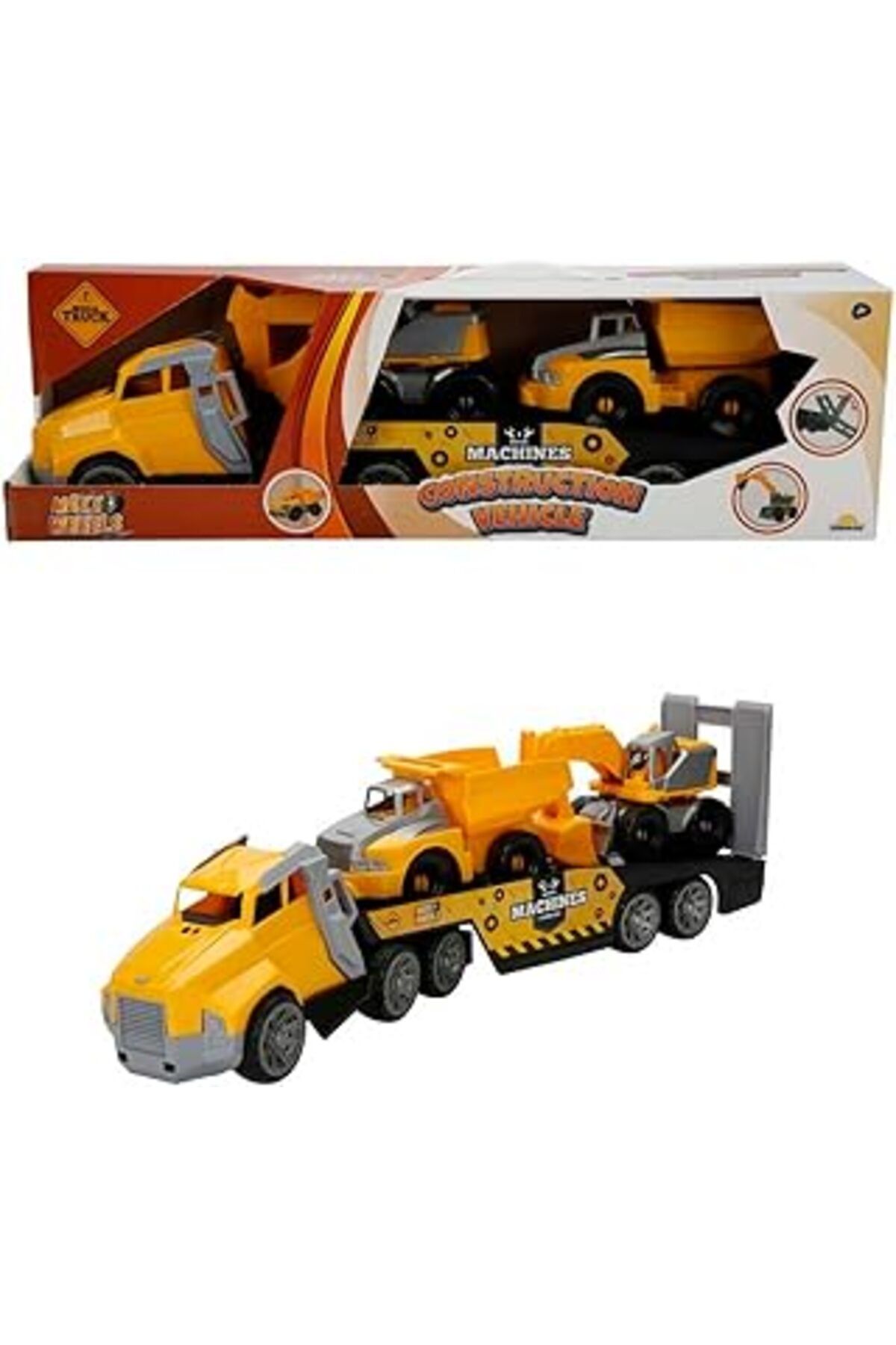 Mu Art Ahşap Maxx Wheels Transporter Mega İş Makinesi Taşıyıcı Araç