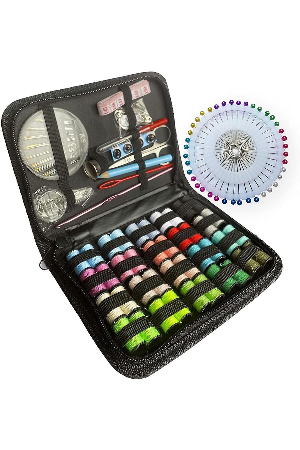 ideal STORE-Kit de Cusut Master Little Tailor idealSTORE, Include 129 de Accesorii pentru Cusut, Ace, Papiote, F 1
