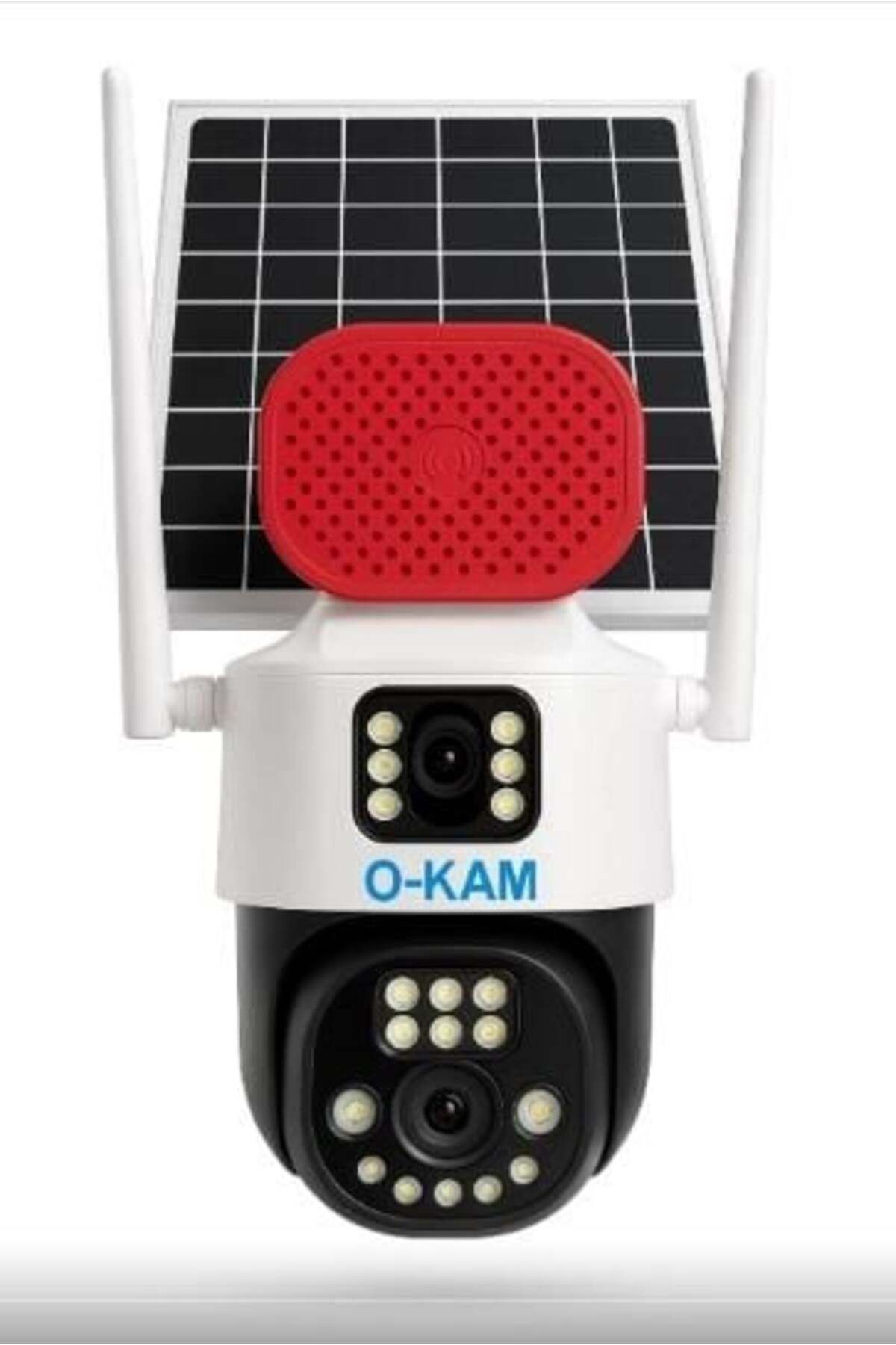 Bolsat O-KAM 7015 3 Lens Siren + Mikrofon + Hoparlör Wifi Solar Güneş Panelli Kamera
