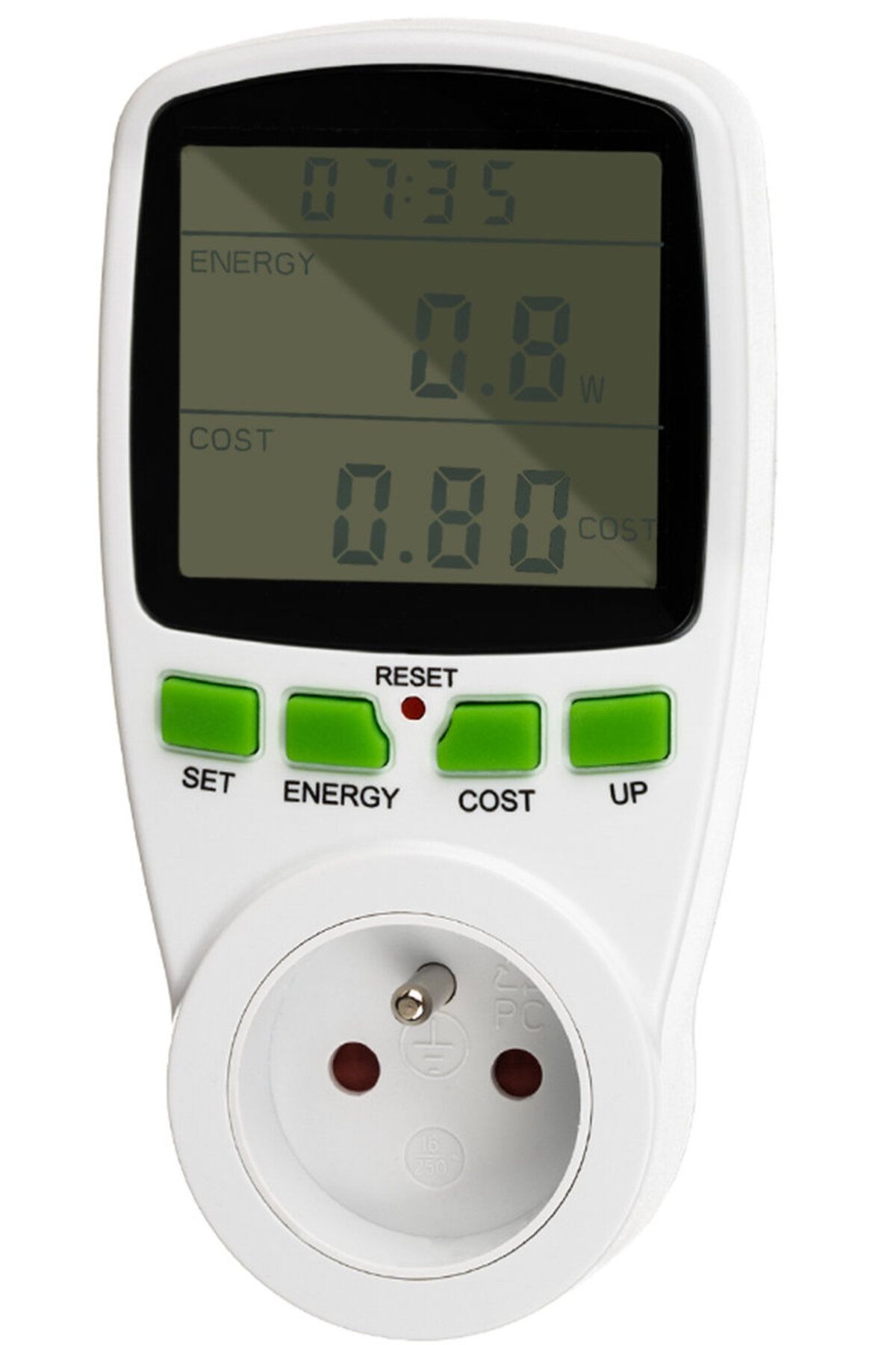 ideal STORE-IdealStore SaveEnergy Energy Meter Socket, Digital, Energy Consumption Setting, kWh Cost Setting 4