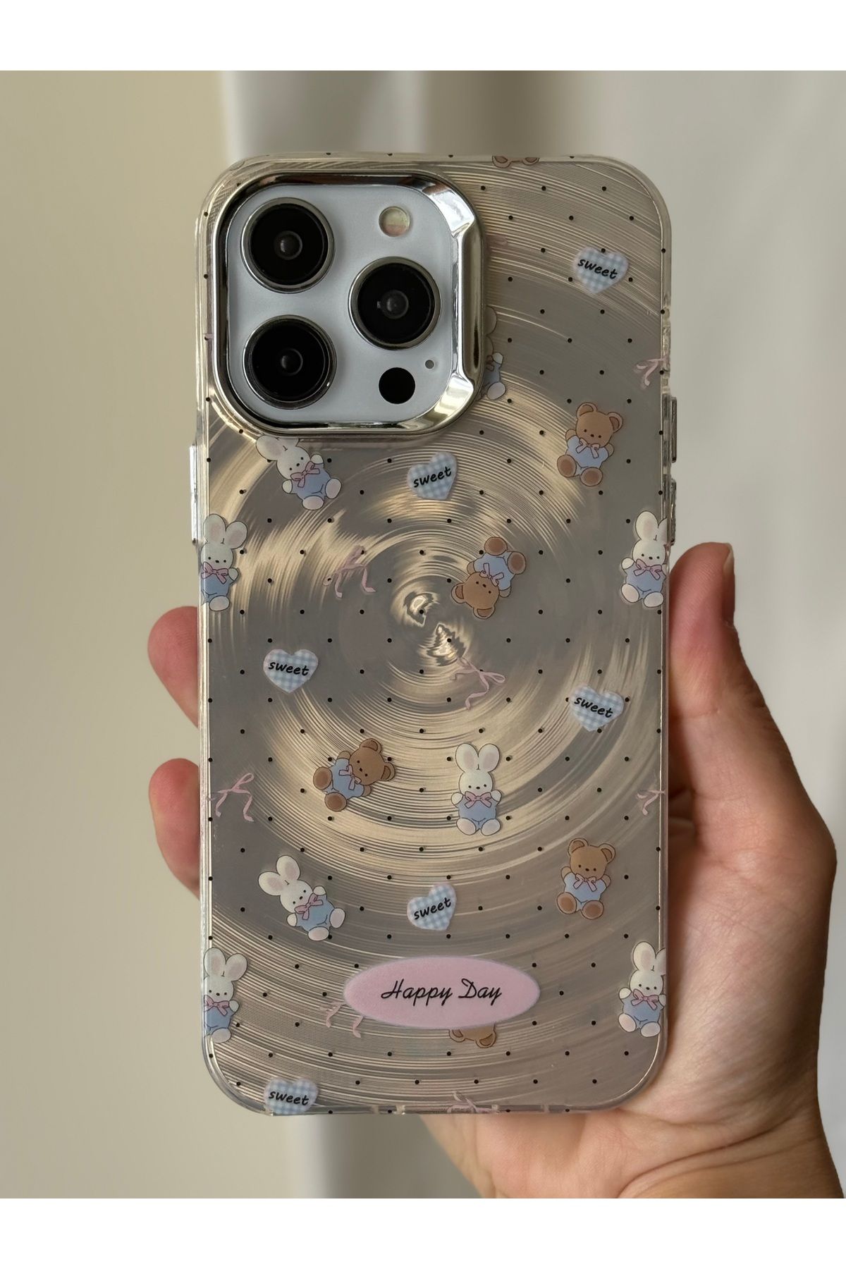 FİŞNEİLETİŞİM İPHONE 15 PROMAX UYUMLU AYICIK DESENLİ SEVİMLİ KILIF