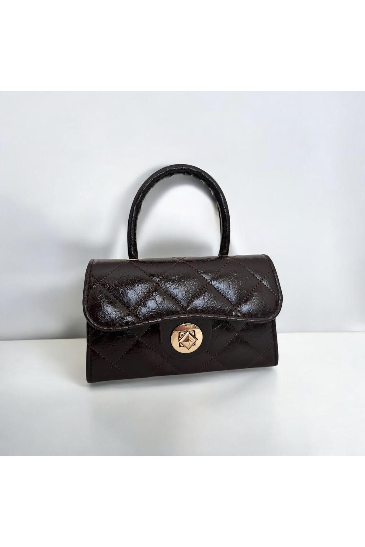 bagbag kadın kapitone gold detay çapraz çanta