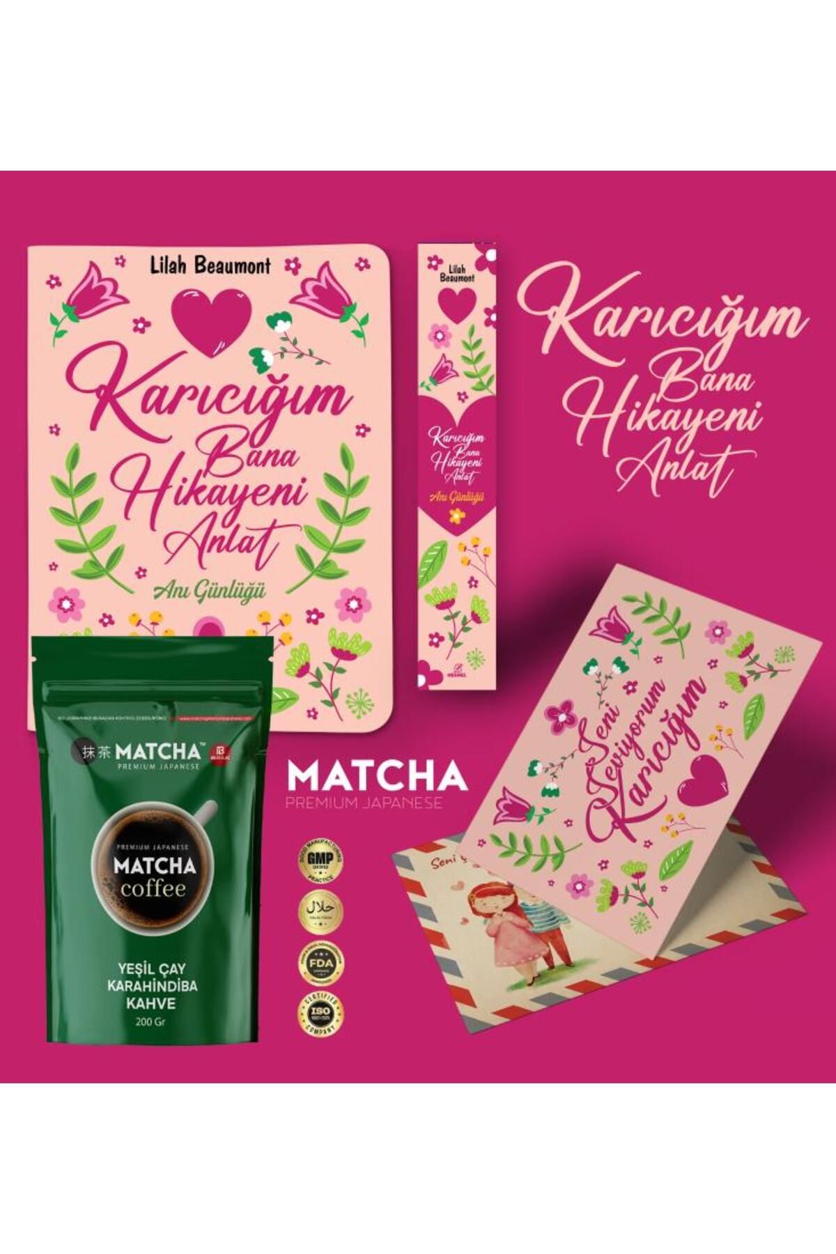 nesnel yayınlar Karıcığım Bana Hikayeni Anlat Ayraç Kartpostal - Matcha Kahve