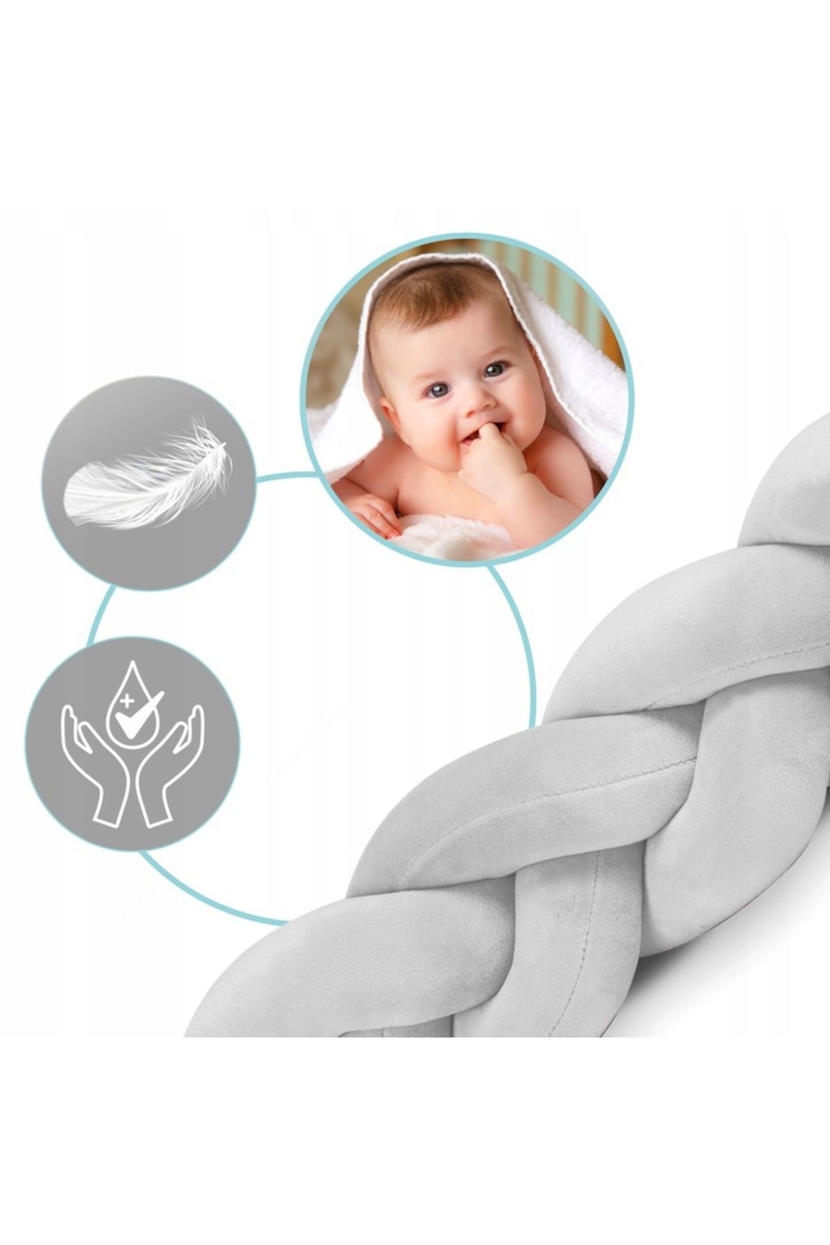 ideal STORE-Rico idealSTORE Bumper Side Protection for Crib, Length 3 m, Soft material, Pleasant to the touch 4