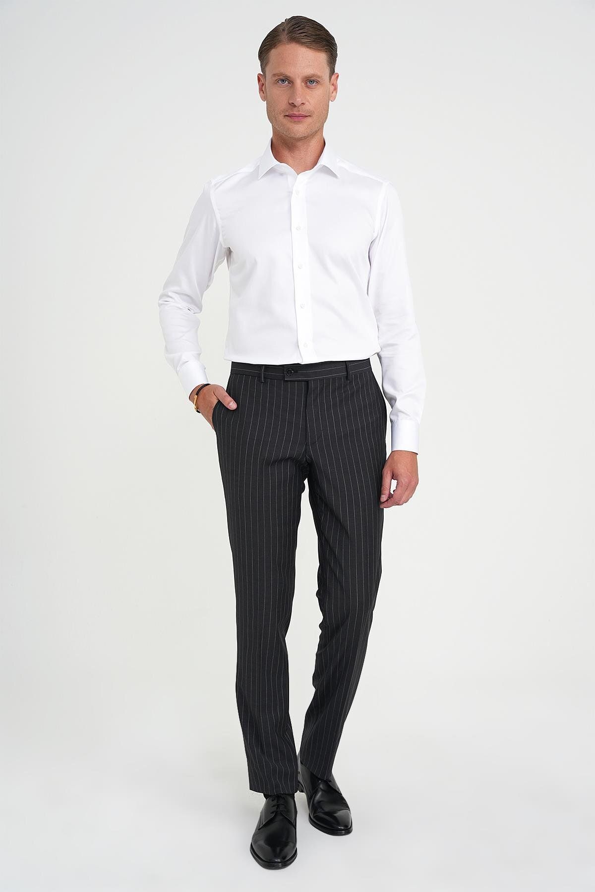 Efor GK 734 Slim Fit Beyaz Klasik Gömlek