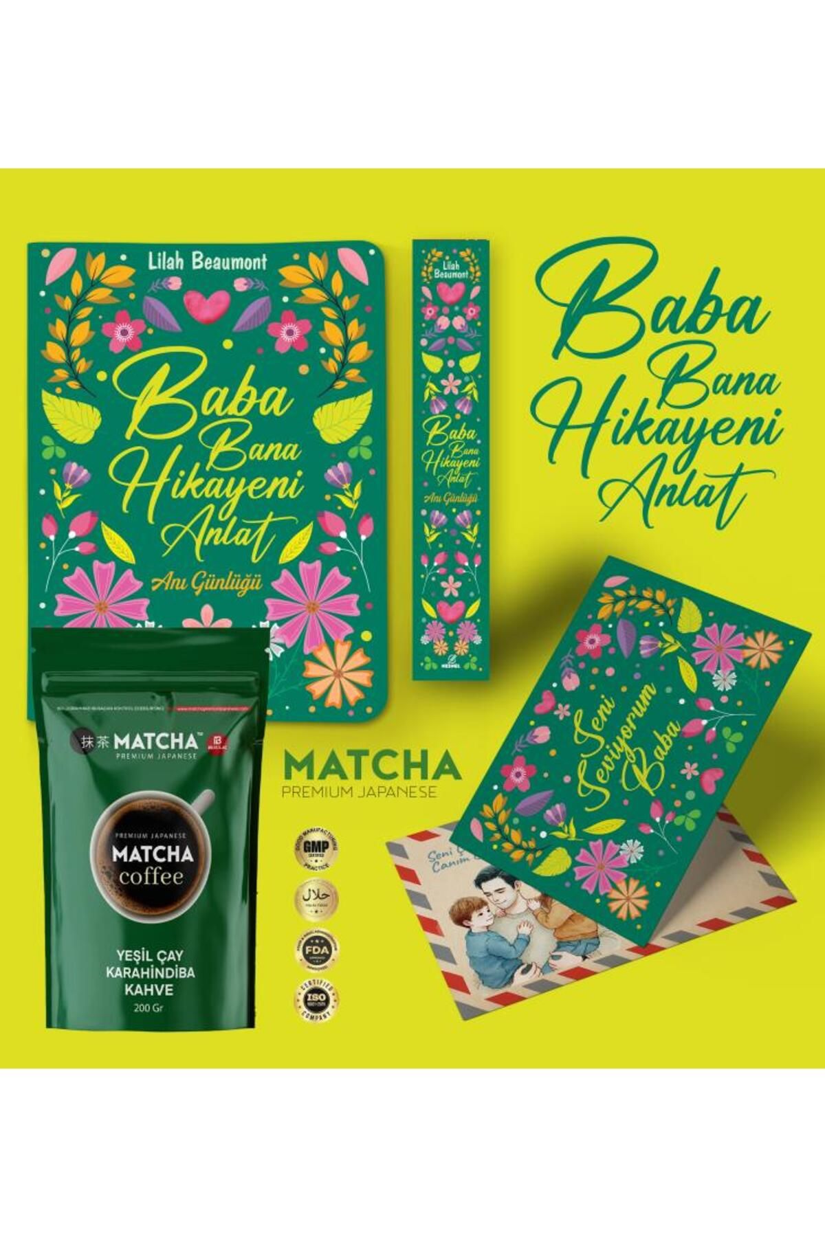 nesnel yayınlar Baba Bana Hikayeni Anlat Ayraç Kartpostal - Matcha Kahve
