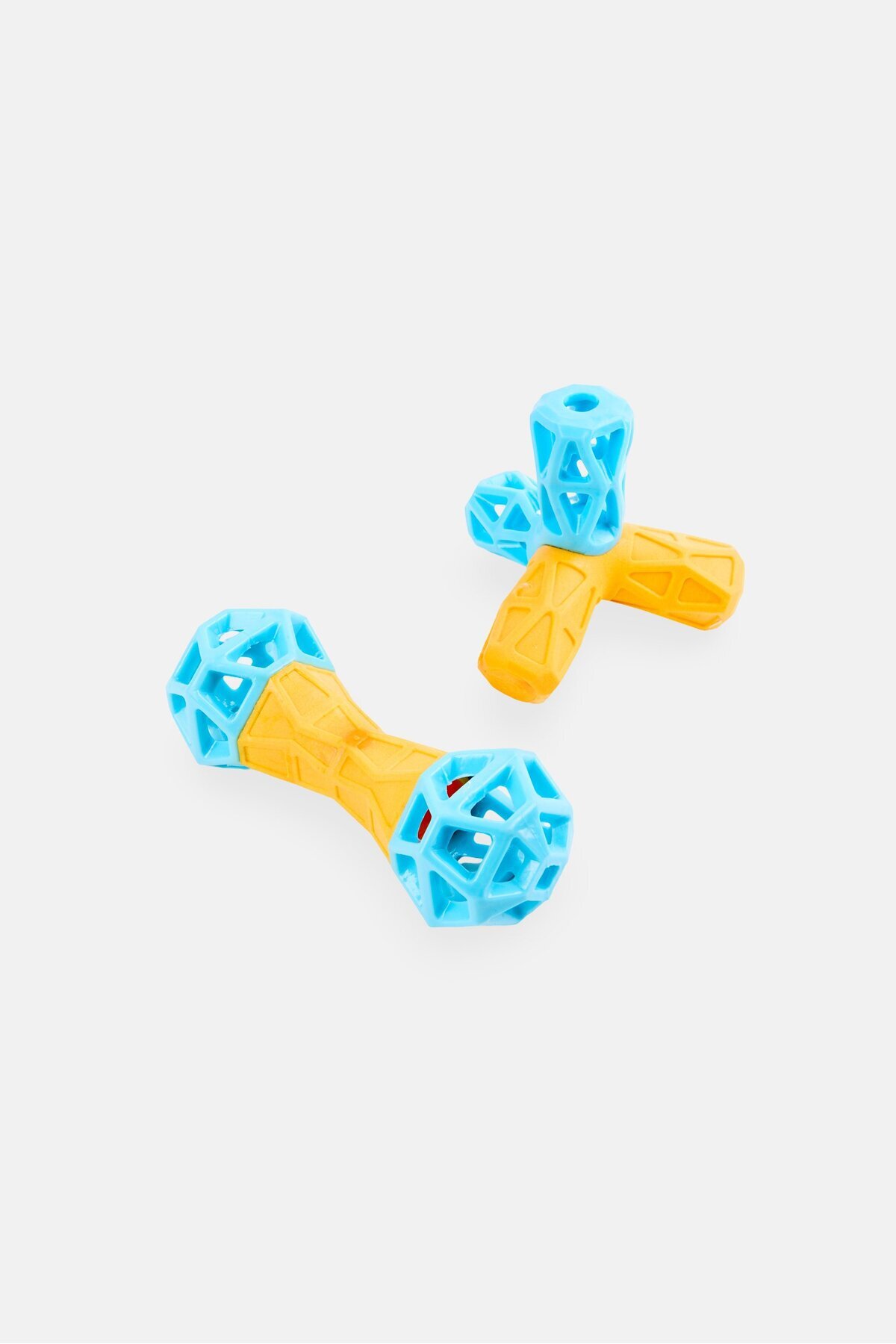 Posh Paws-2 Pieces Geometric Teether Dog Toy Set, Multicolor 4