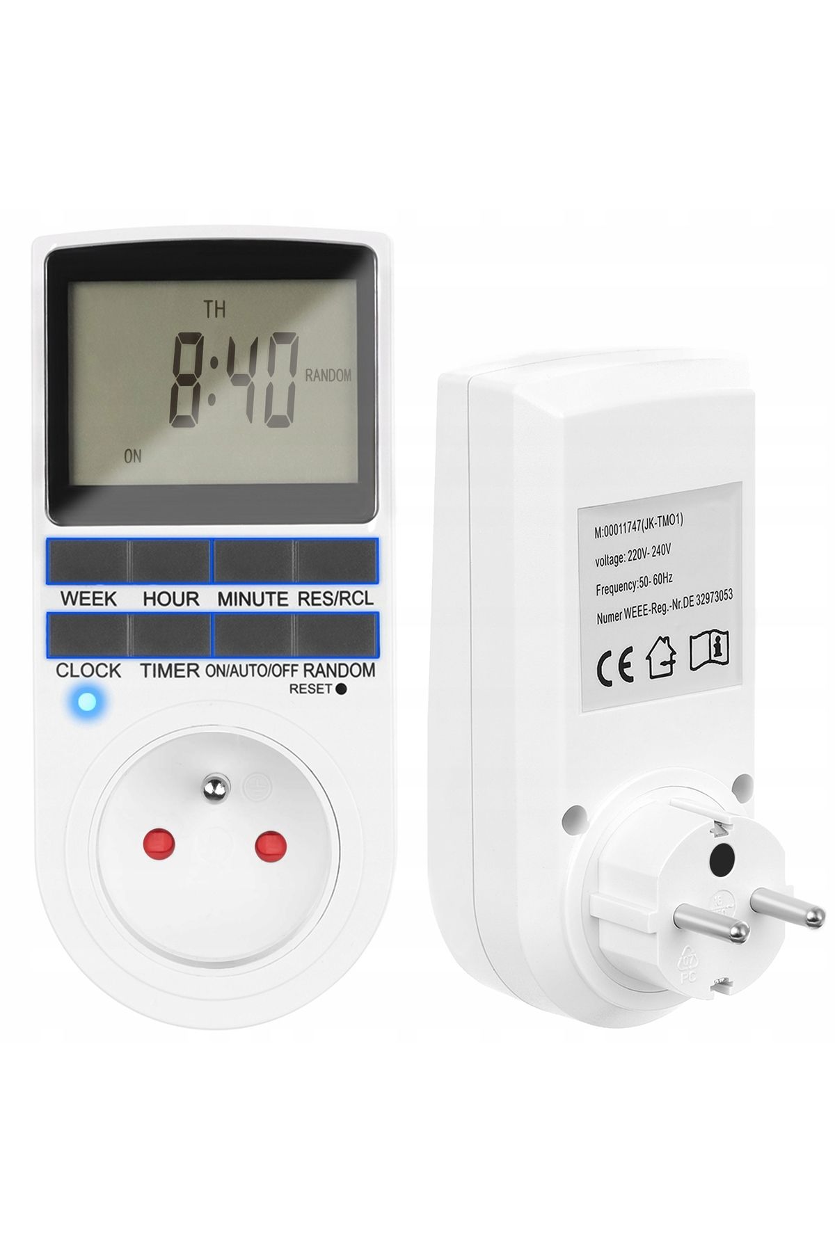 ideal STORE-SmartPlug idealStore programmable socket, with Stopwatch, Clock, Timer, Random settings, Winter time and 2