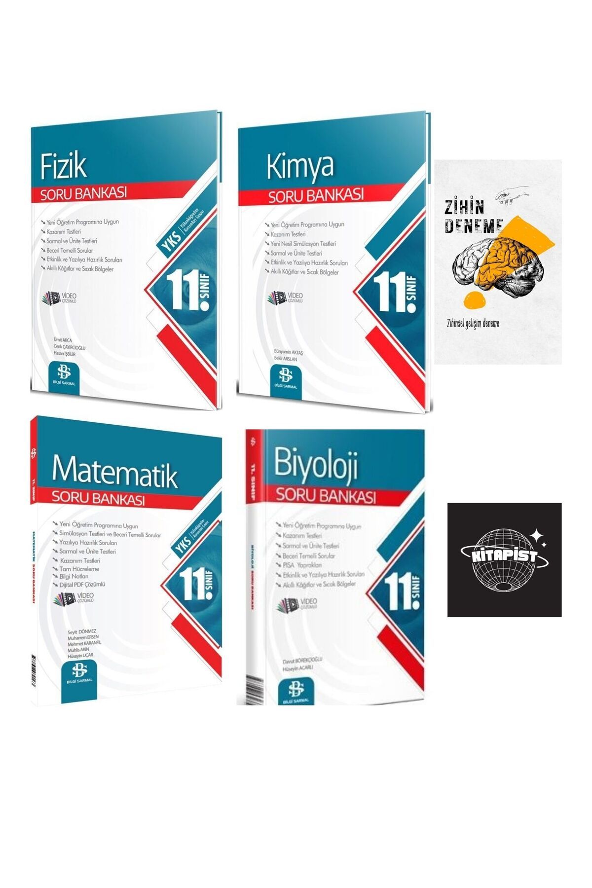 Bilgi Sarmal Yayınları BİLGİSARMAL 11.SINIF MAT-FİZİK-KİMYA-BİYOLOJİ SORU BANKASI 2026+ZİHİNDENEME-239