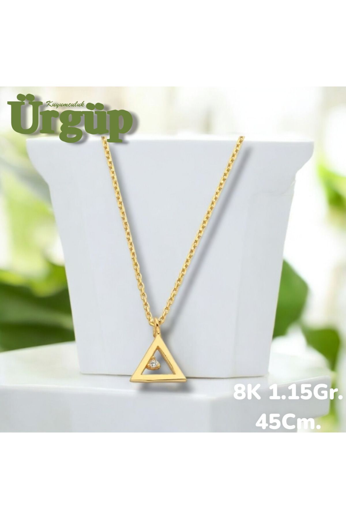 ÜRGÜP TAKI 8 AYAR 1,15 GRAM ALTIN ŞIK ÜÇGEN KOLYE
