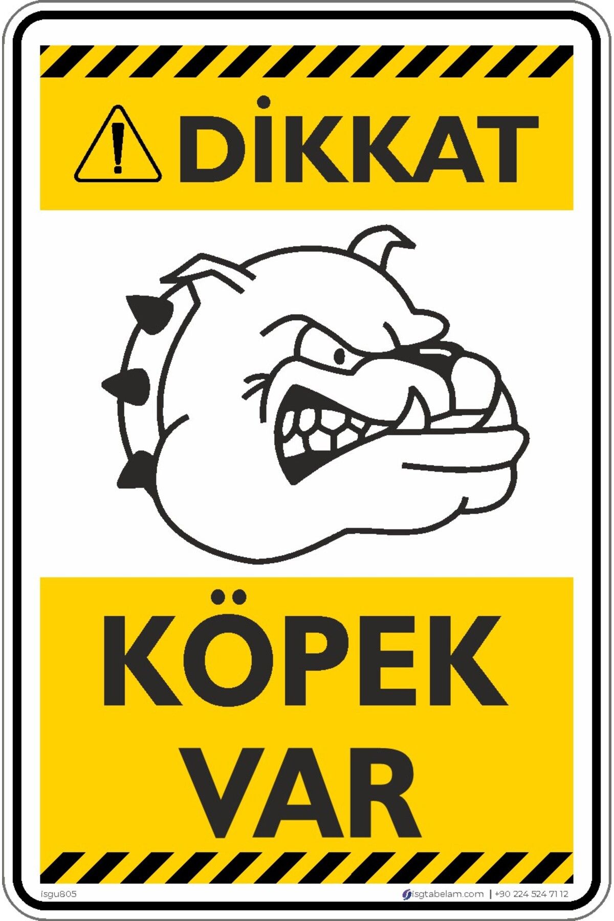 isgtabelam Dikkat köpek Var!/15x20cm/Kompozit