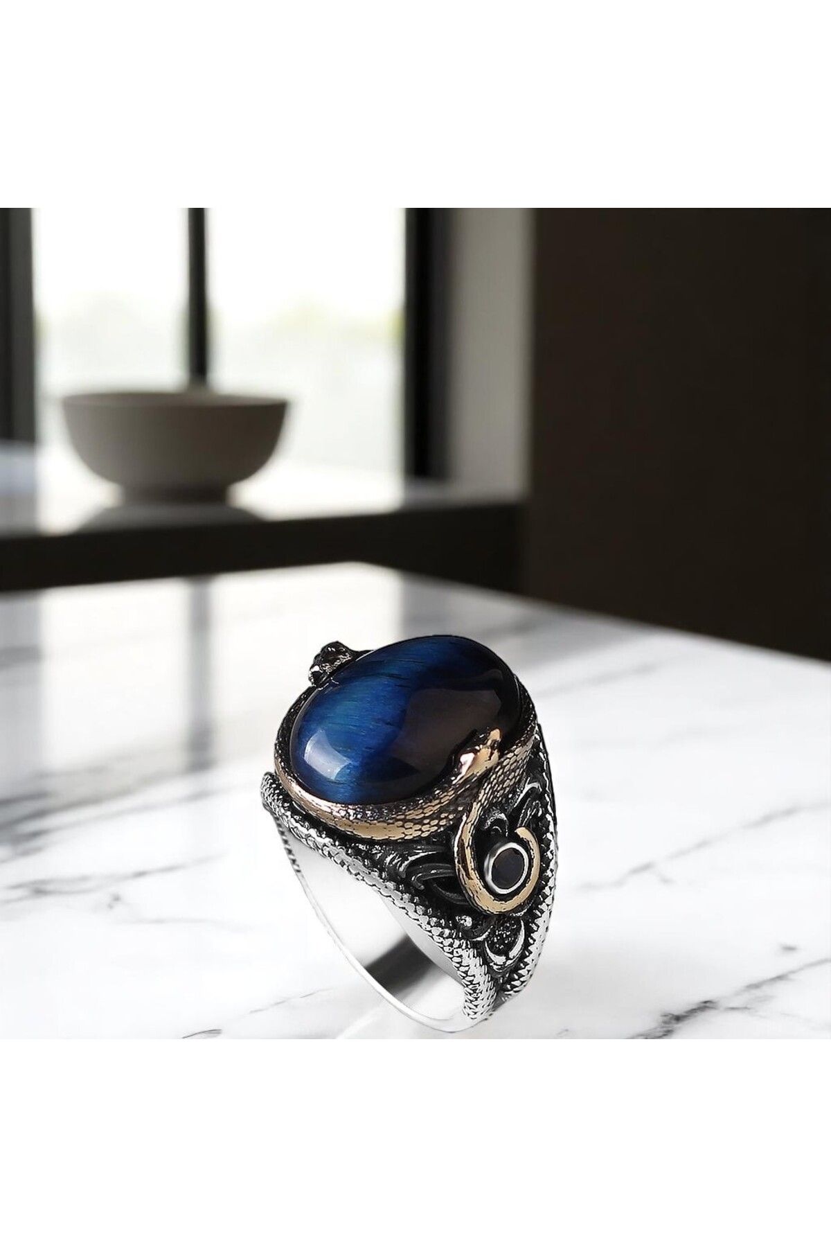 Asteria Jewelry Kaplangözü Taşlı Gümüş Yüzük
