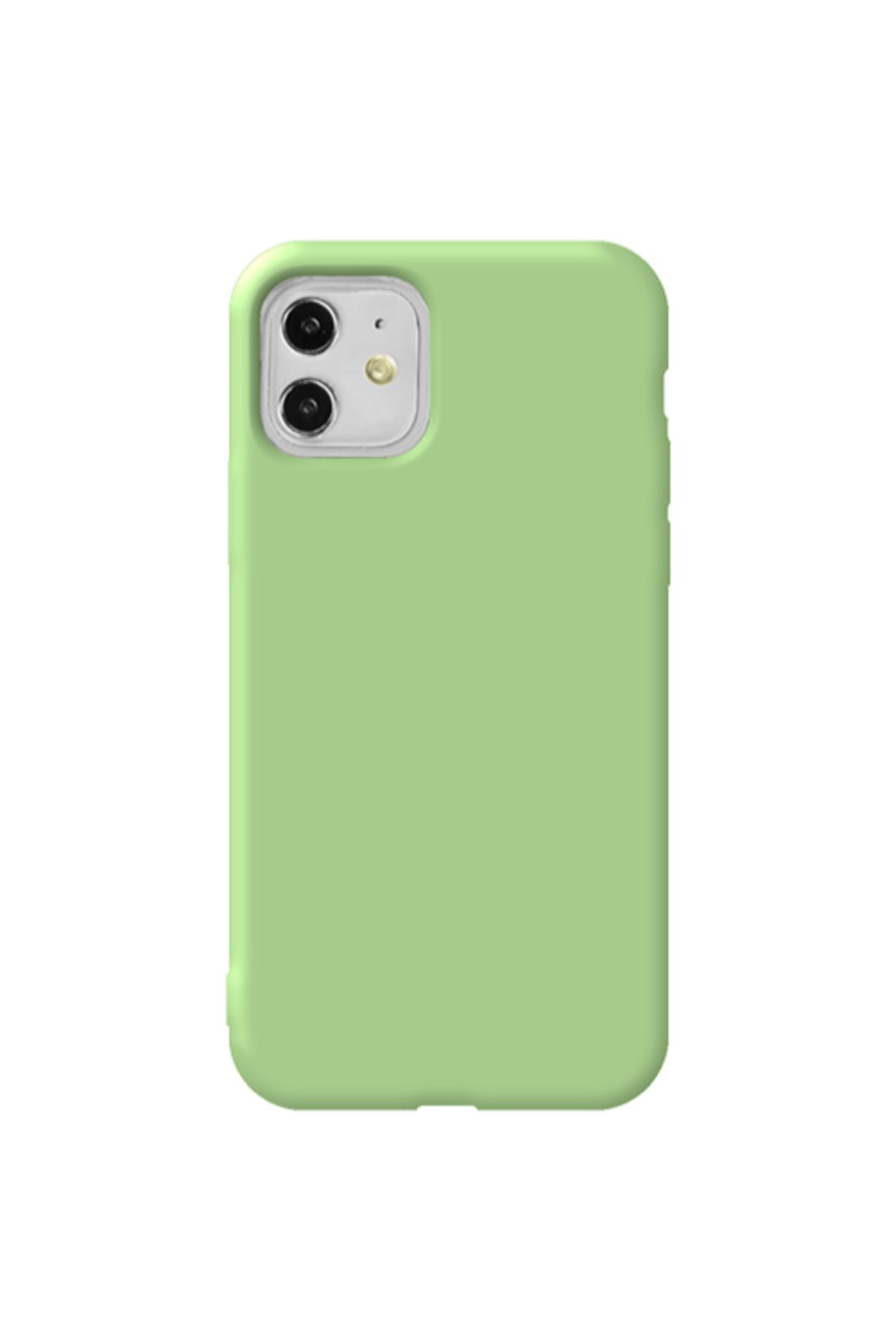 Cach Cach Apple iPhone 11 Akan Altın2 Açık Yeşil Renkli Silikon Telefon Kılıfı
