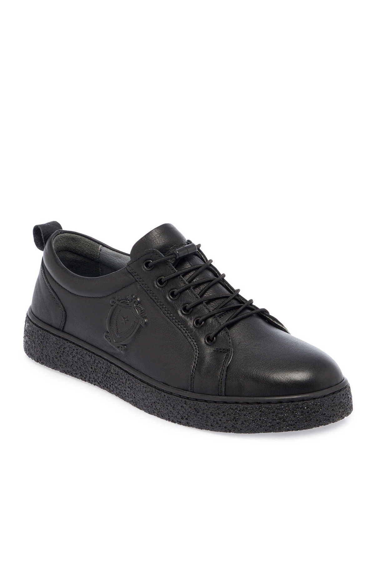 Tergan Siyah Hakiki Deri Erkek Sneaker - E25I1AY57166-A23