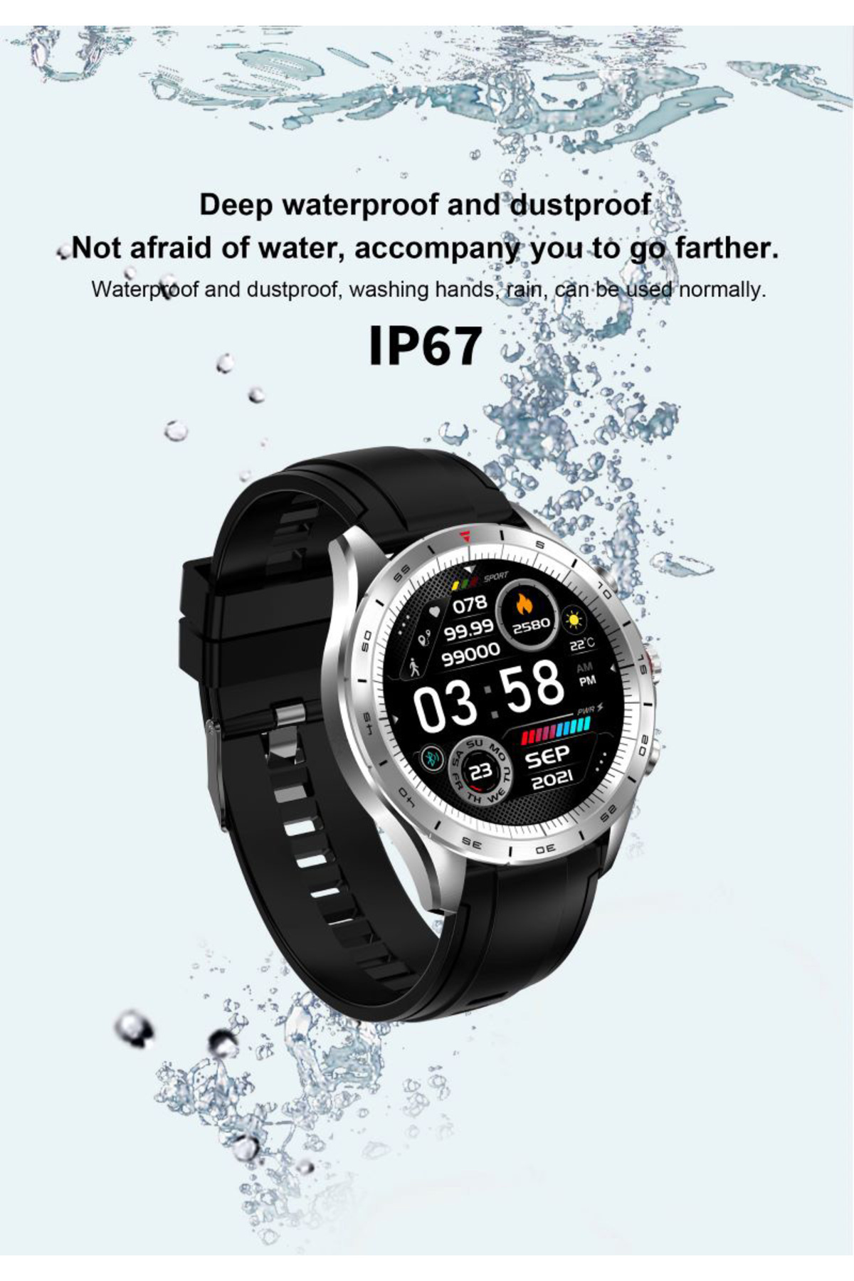 ideal STORE-CONDE FiT idealSTORE SmartWatch, Full Touch Screen, IOS/Android, Bluetooth, Heart Rate Monitoring 5
