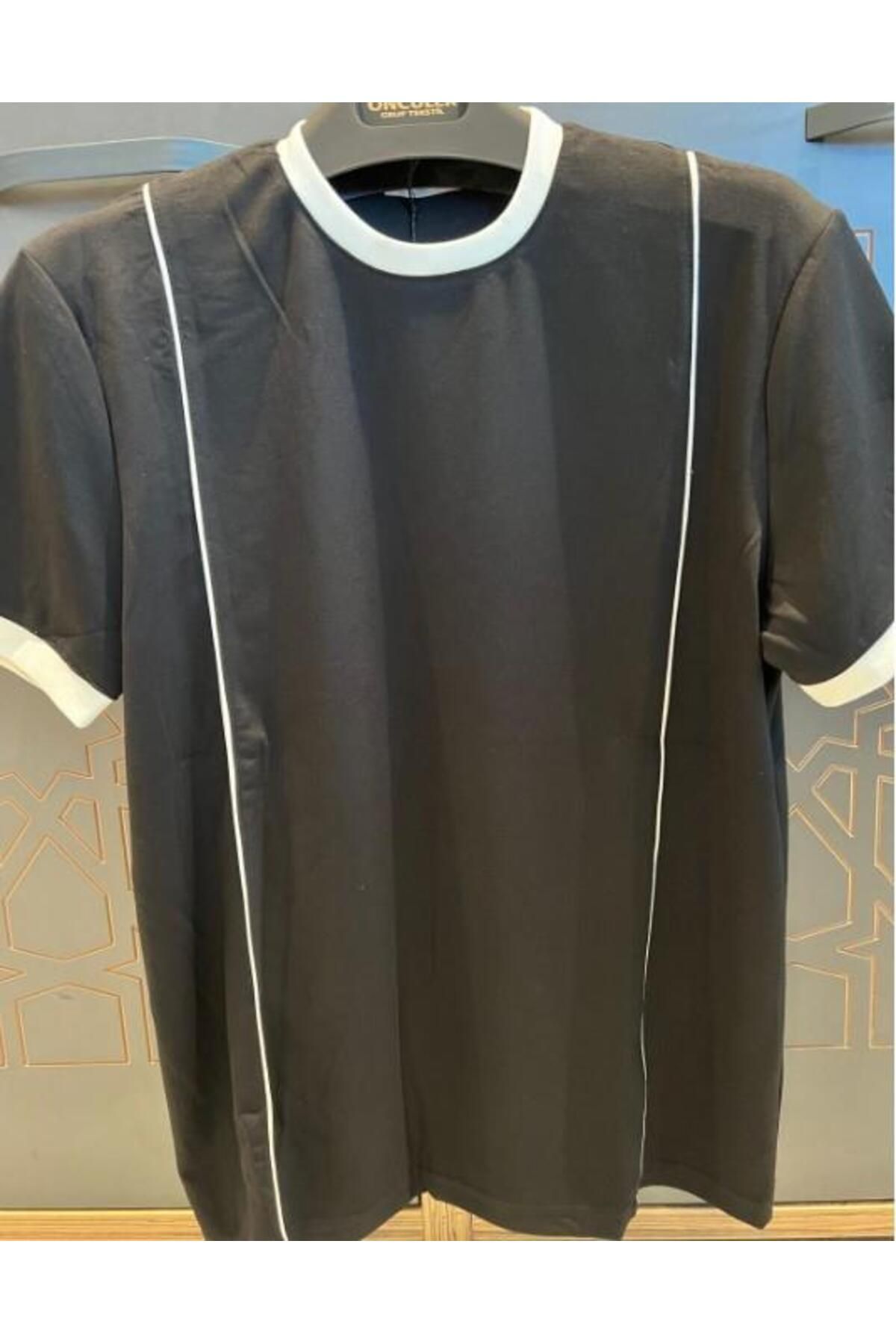 STYLE BOSS Siyah Bisiklet Yaka Modelli E1009