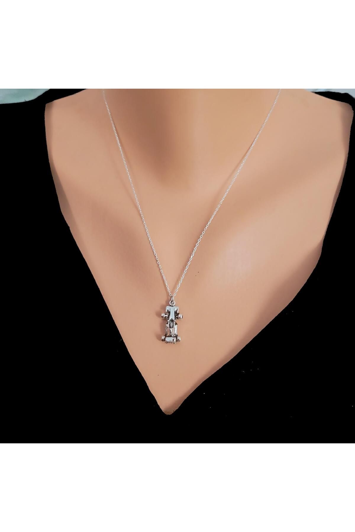 Nusret Takı 925 Ayar Gümüş Yarış Arabası Model Charm Kolye