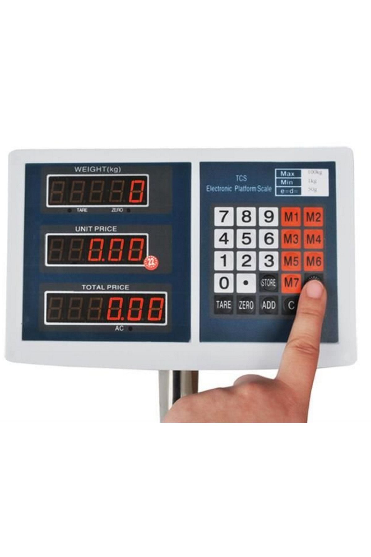 ideal STORE-idealSTORE Electronic Scale, Illuminated LCD DISPLAY, Dimensions 65 x 30 x 40 cm, Adjustable Feet, 7