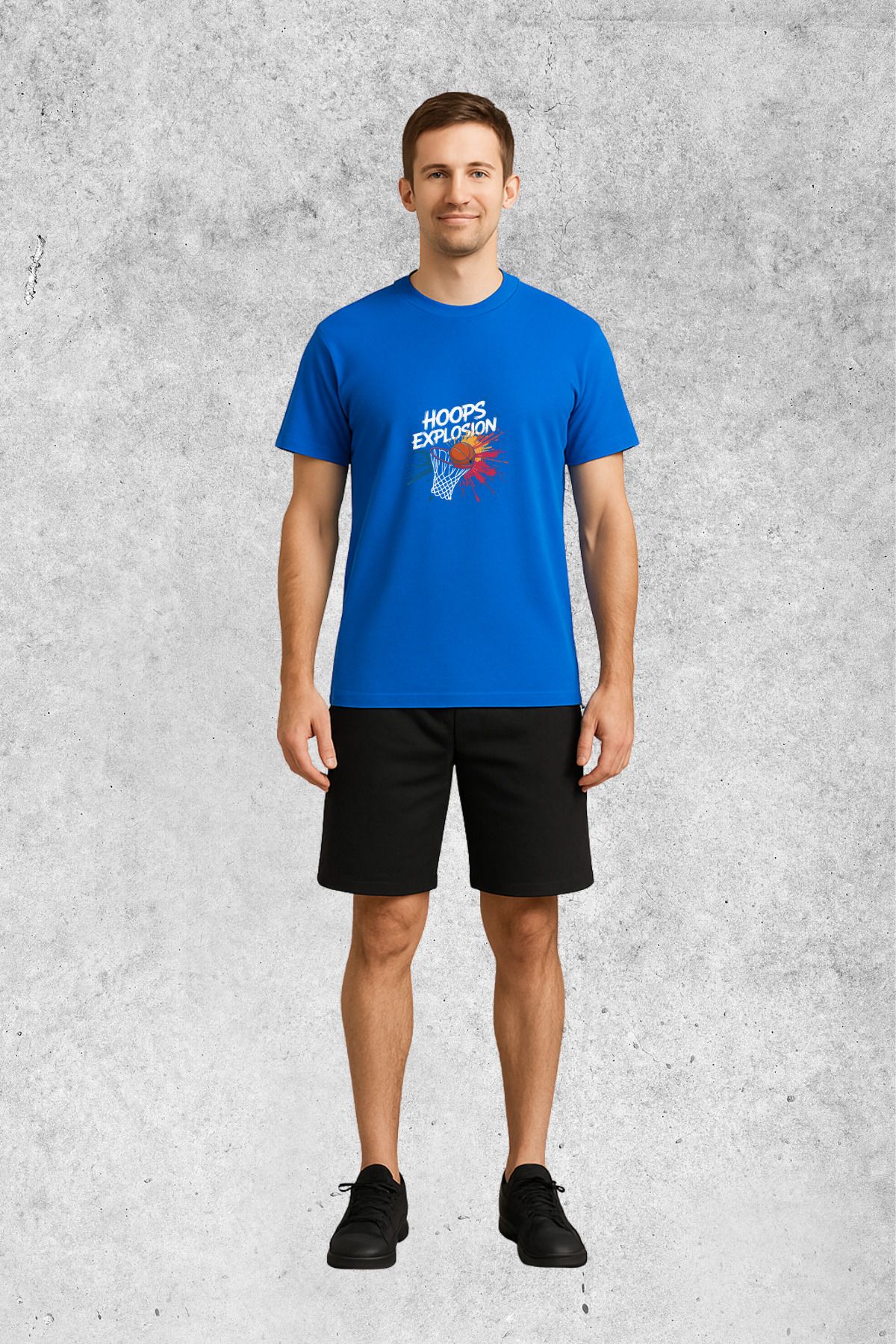 MOLICO BASİC unisex sıfır yaka kısa kollu BASKETBOL BASKILI TSHİRT