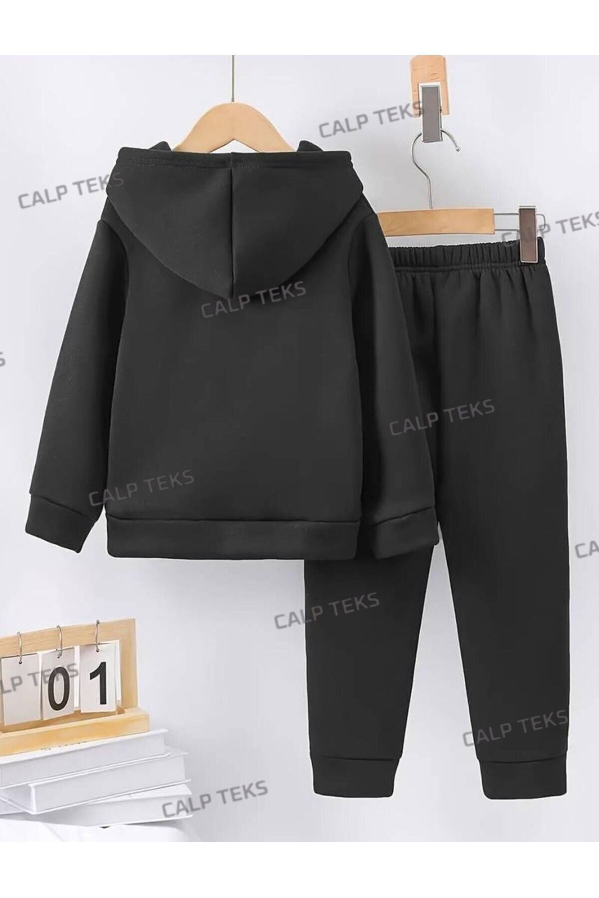 CALP TEKS Tomm Jerry Bottom and Top Printed Hooded Cotton Thick Fabric Children's Set