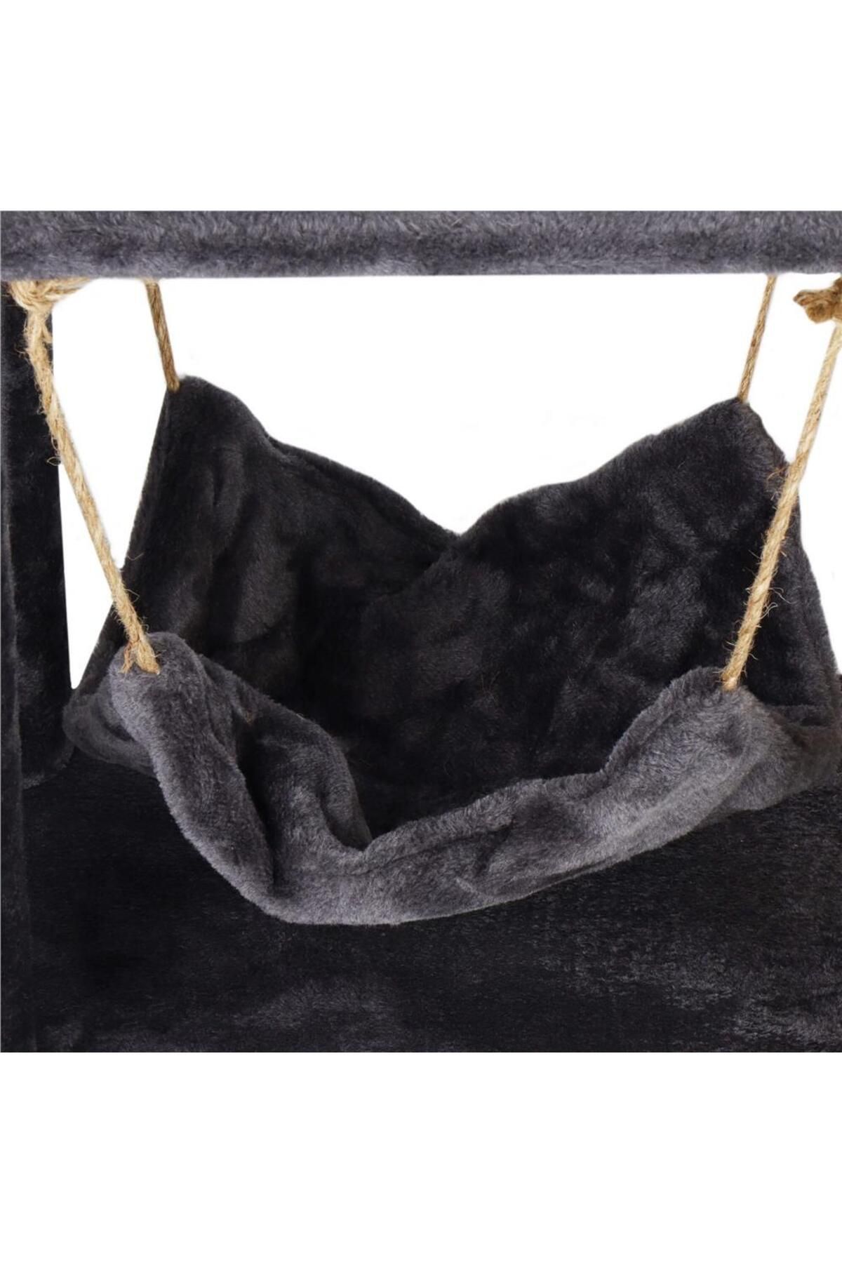 SERSIMO-Cat play set, with scratching post, hammock, ball, 121cm, graphite 4