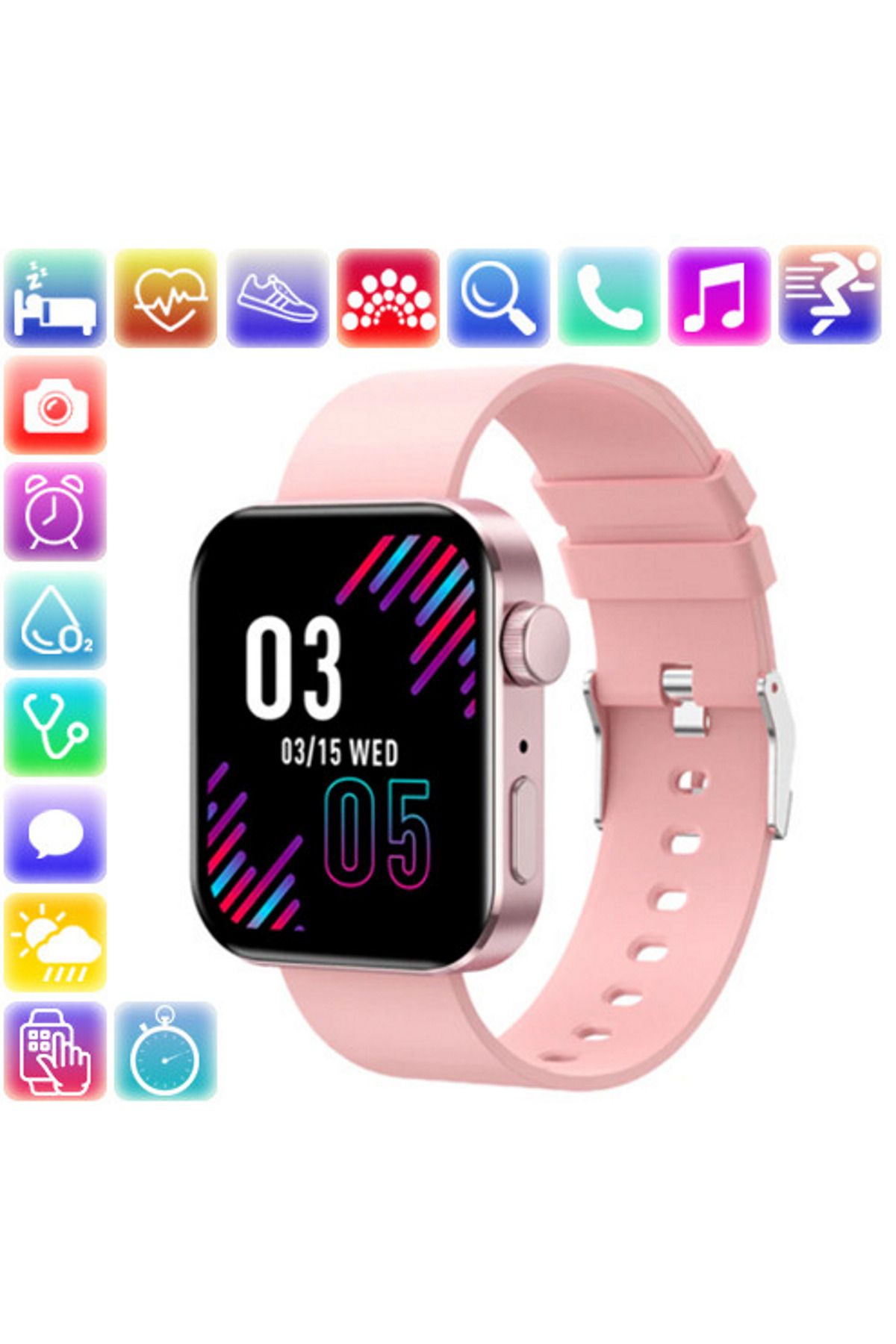 ideal STORE-Ceas SmartWatch Inteligent Class Collection KN200 idealSTORE, Ecran tactil complet 1,72 Inch, Apelar 7
