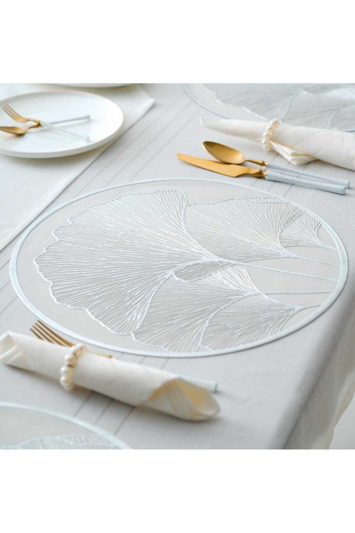 ACAR 6 lı Lavina Lotus Amerikan Servisi Gold - Gümüş - 38 cm