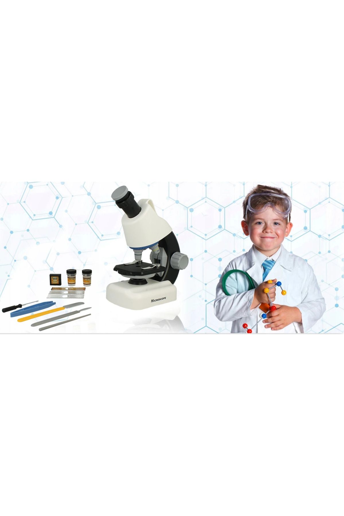 ideal STORE-Multifunctional Scientific Microscope I"Micro idealSTORE, Dimensions 22 x 10 x 16 cm, Adjustable LED Lamp 6