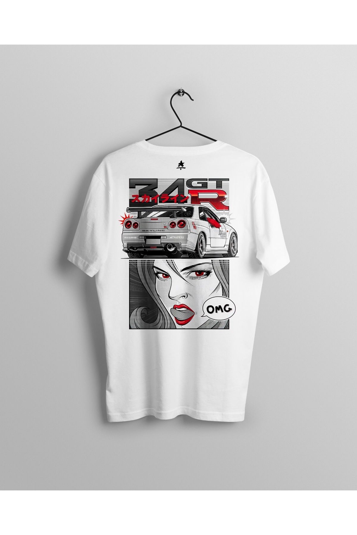 Ct Erkek Oversize Baskılı T-Shirt - GTR34