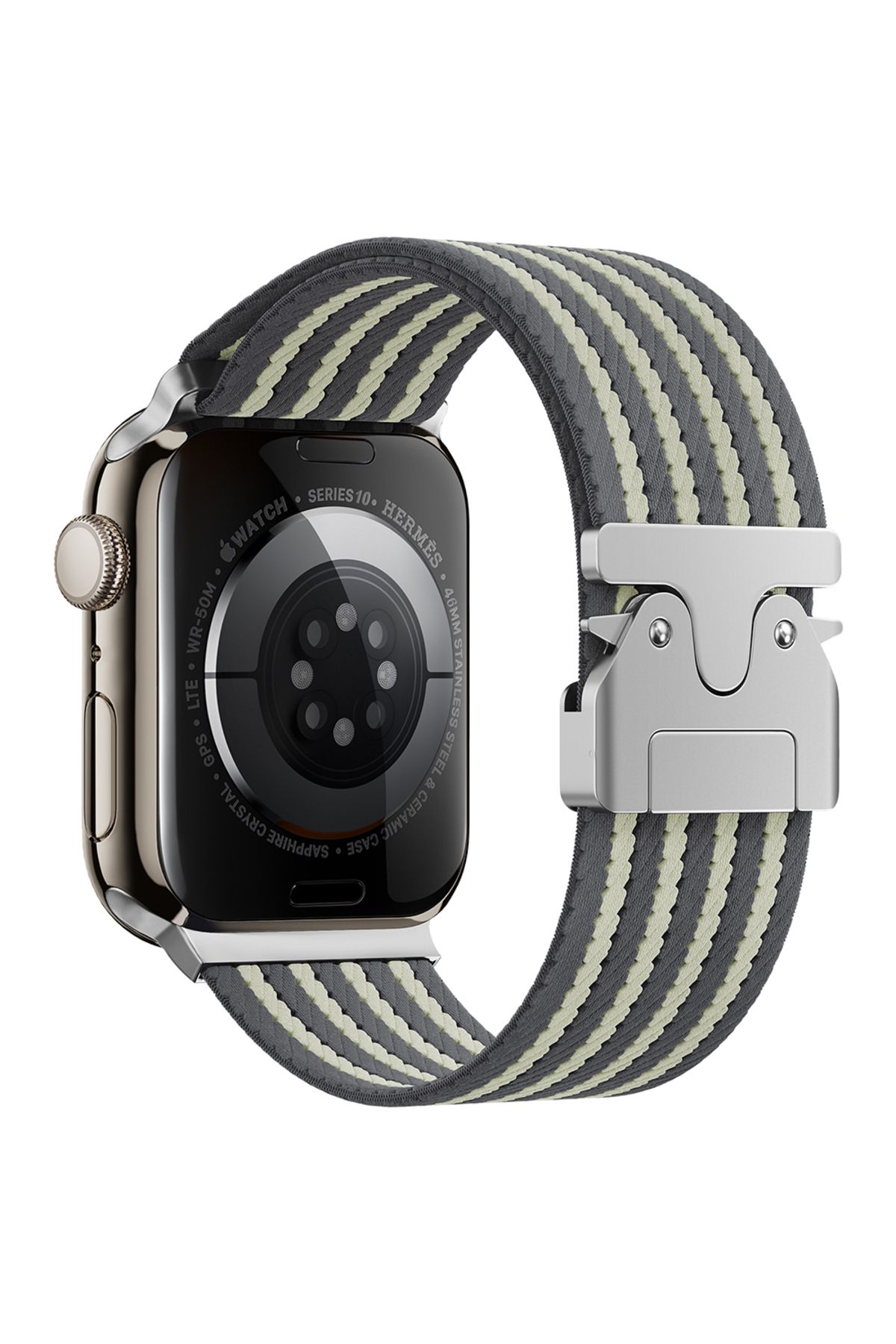 Megafox Teknoloji Apple Watch 42mm Uyumlu Zore KRD-133 Naylon Kumaş Hasır Örgülü Kordon
