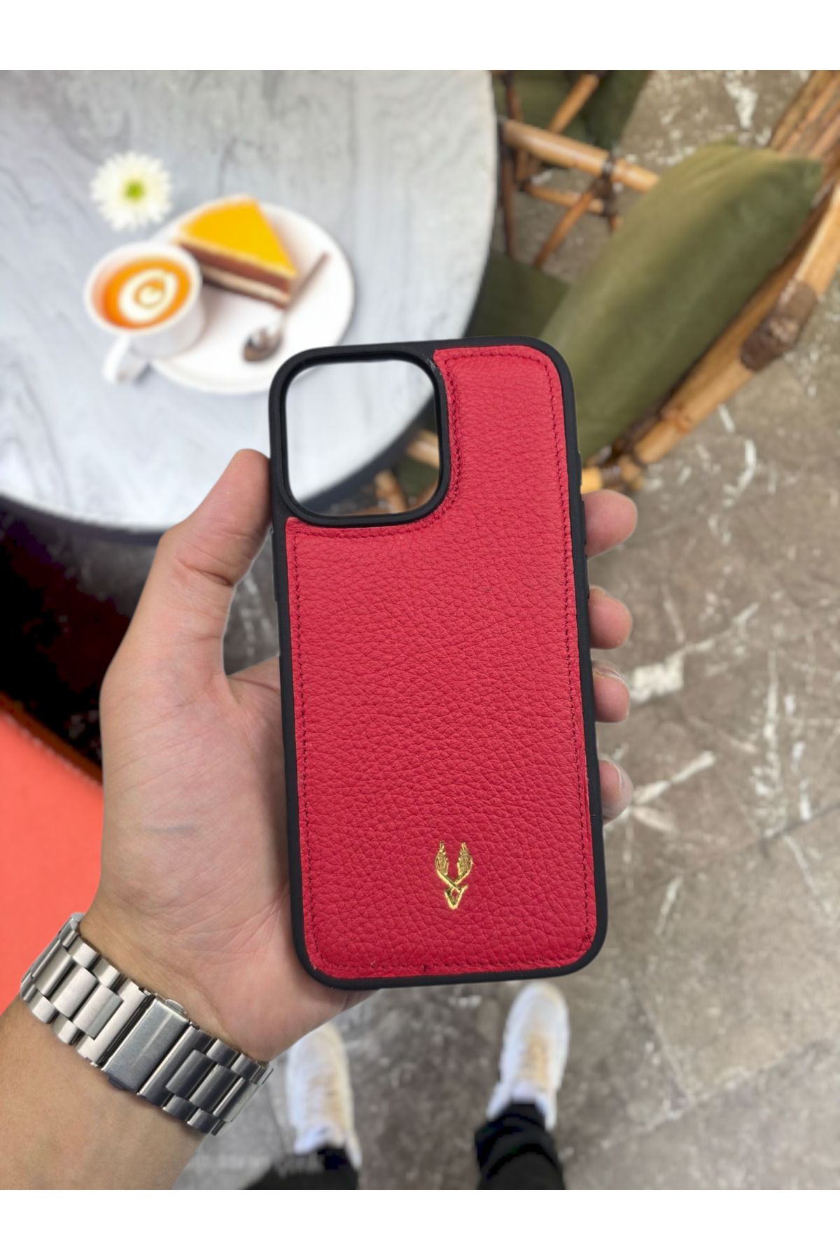 VİSSO Hakiki Deri İPHONE Telefon Kılıfı Kişiye Özel İsim Baskılı Kadın Erkek İPHONE 15 PLUS UYUMLU
