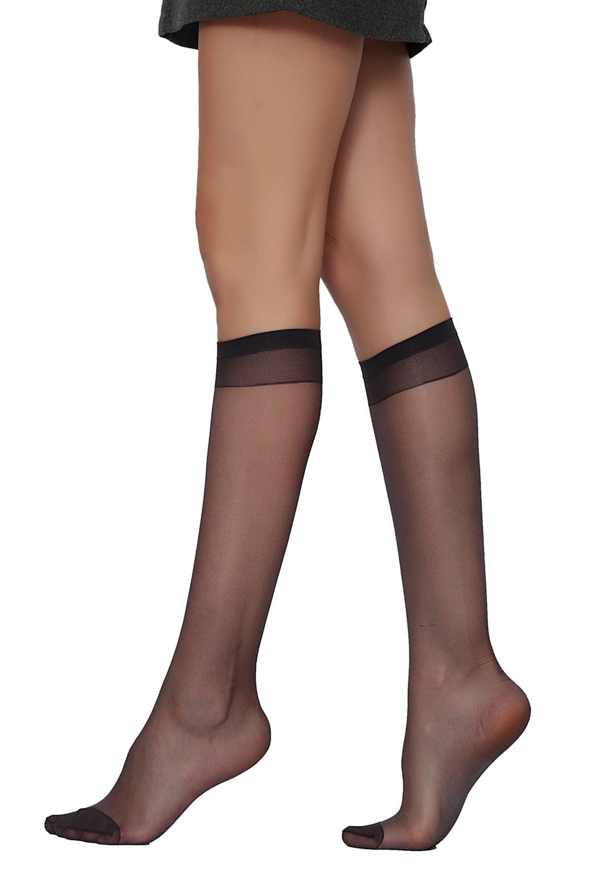 Daymod-Pachet de 3 șosete pentru femei Smoked Lady Fity 15 Denier, subțiri, strălucitoare, până la genunchi 2