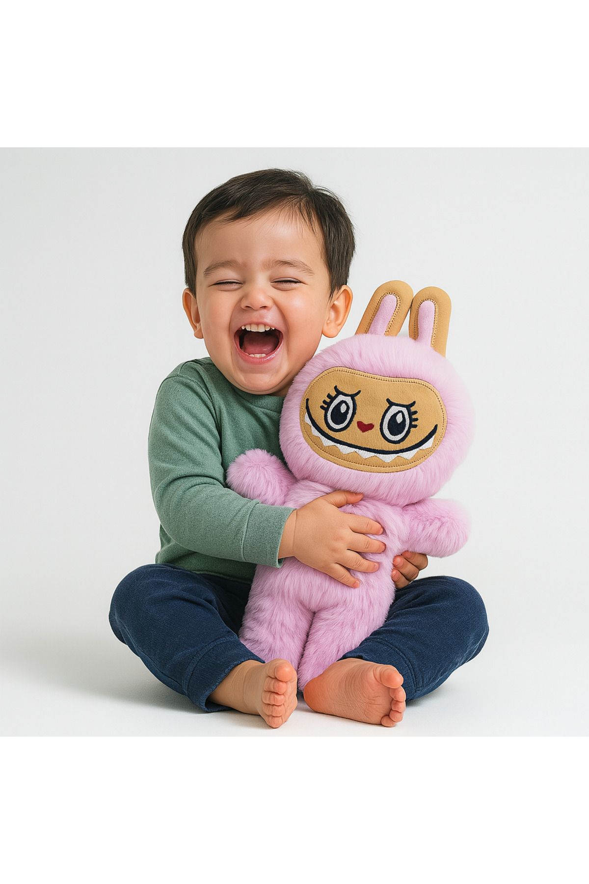 SNSTİCARET Labubu Peluş Bebek Dekoratif Yastık, Uyku Arkadaşı Labubu Oyuncak